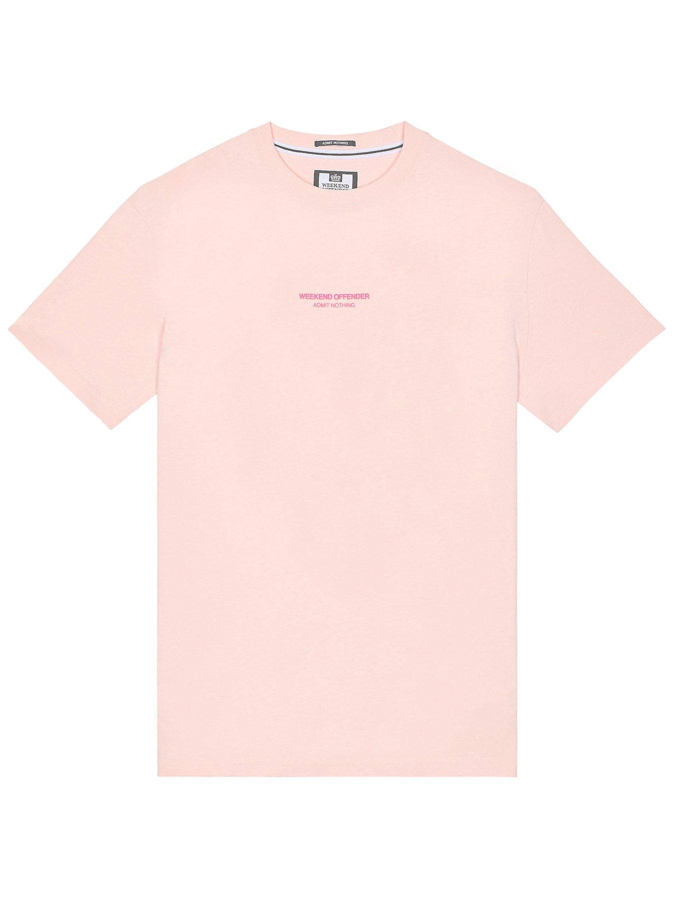  image of weekend-offender-millergrove-woan-chest-print-tee-pink
