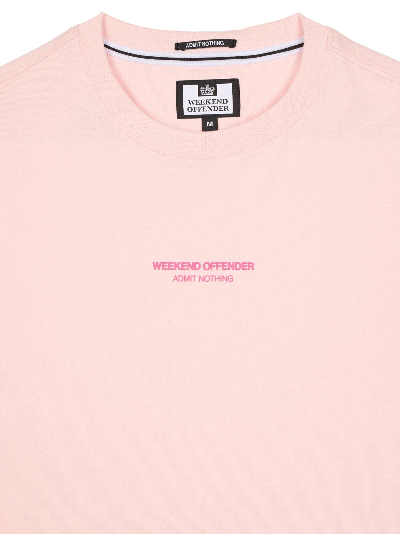 image of weekend-offender-millergrove-woan-chest-print-tee-pink