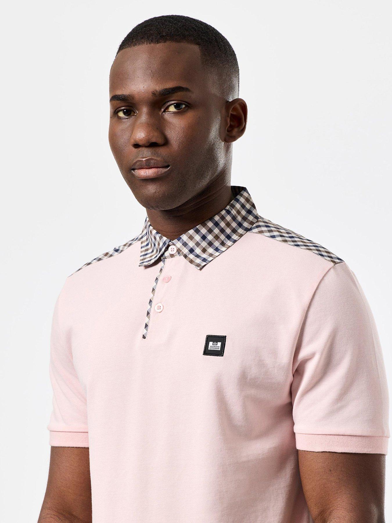 Image 3 of 6 of Weekend Offender Costa Check Collar Polo Shirt - Multi