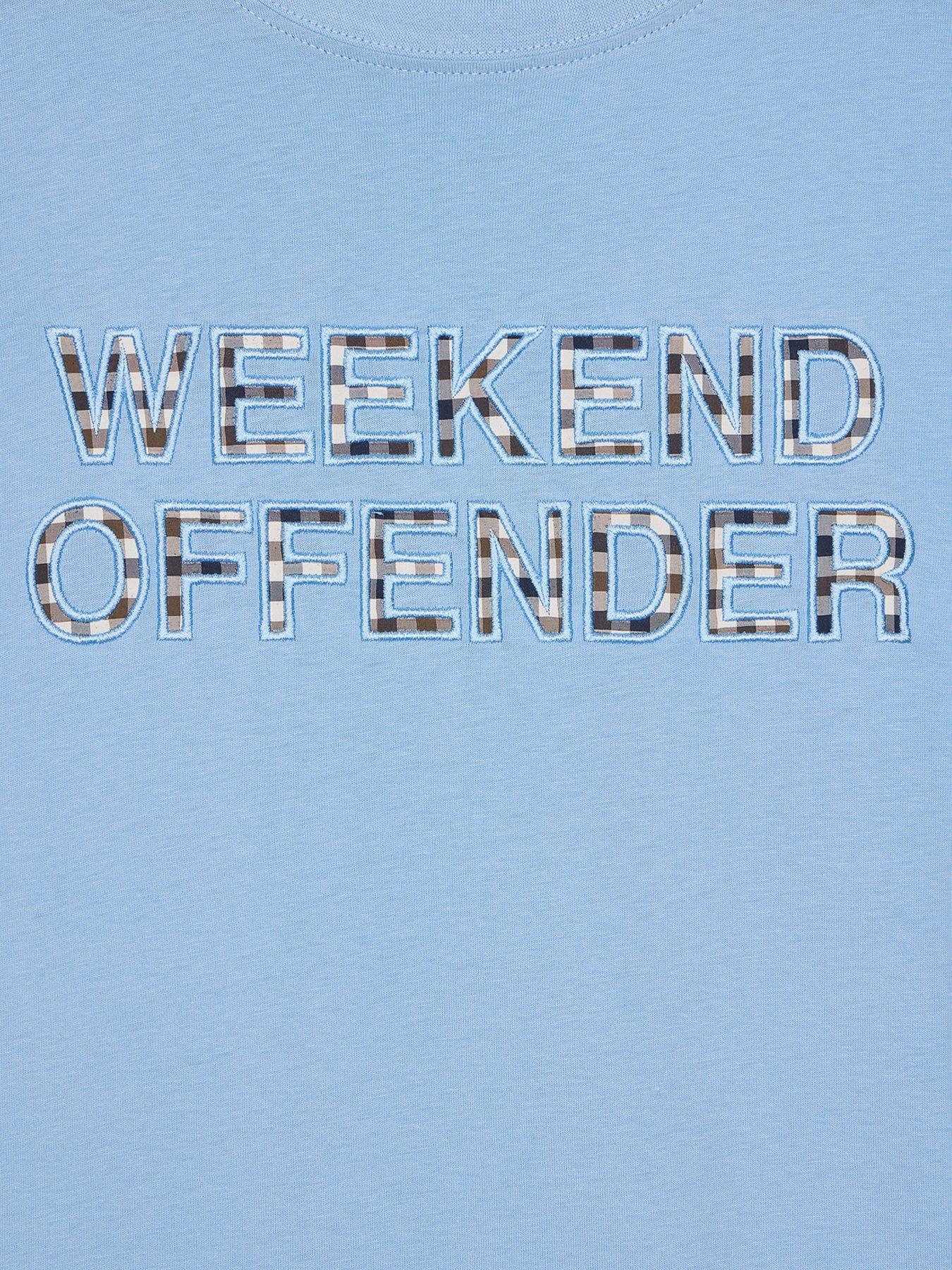  image of weekend-offender-tornaco-embroidered-check-logo-tee-blue
