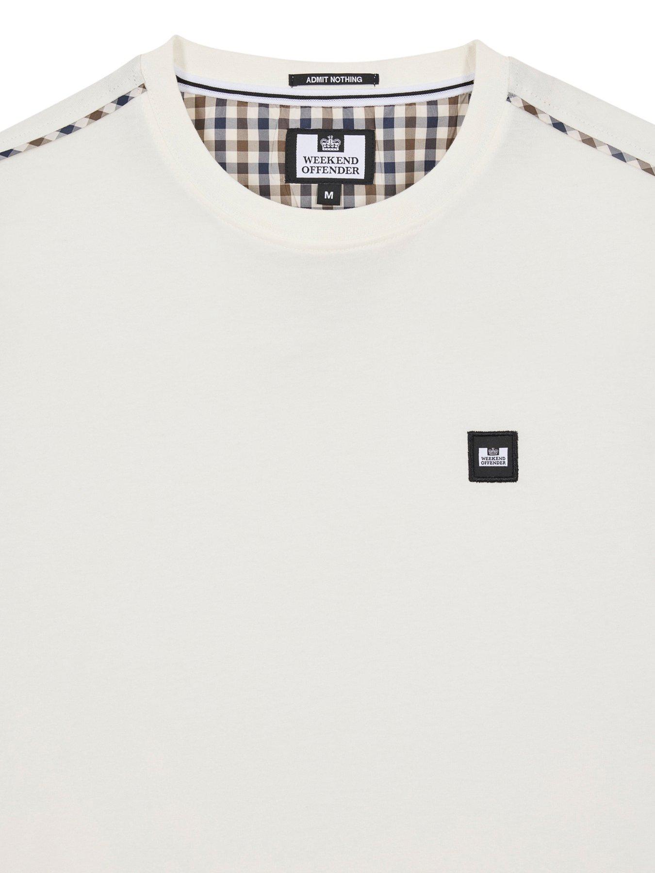  image of weekend-offender-manuel-classic-check-trim-tee-multi