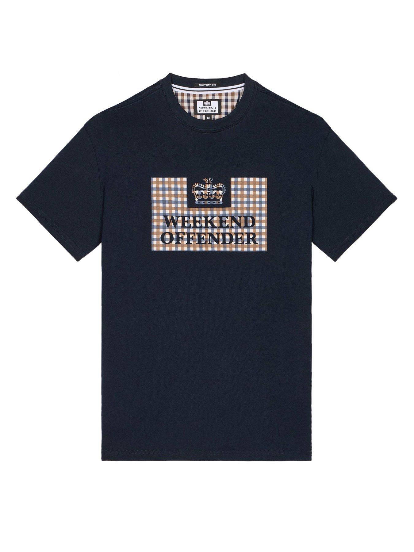  image of weekend-offender-shevchenko-check-logo-printed-tee-multi