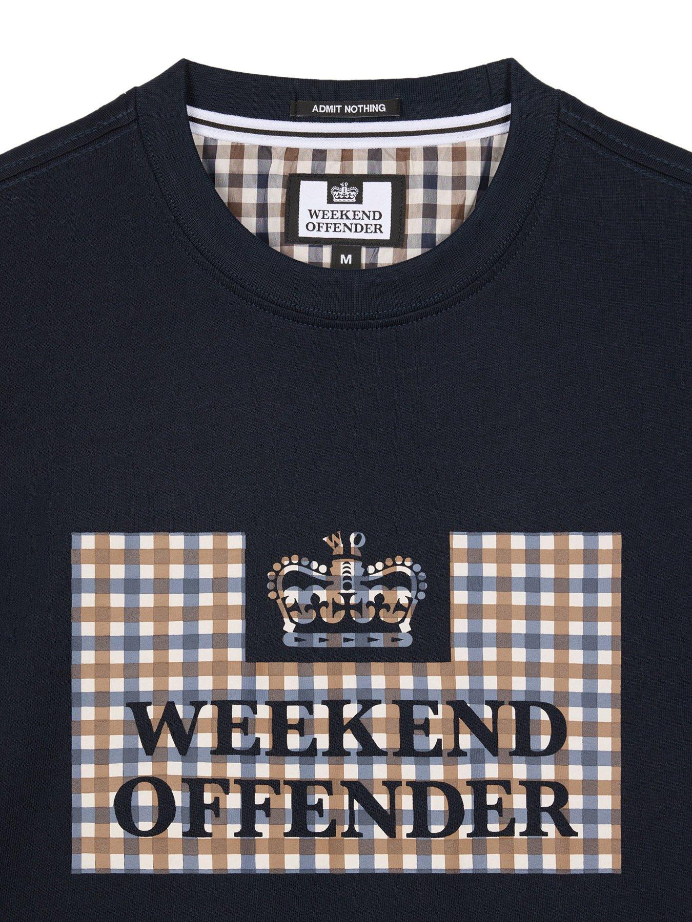  image of weekend-offender-shevchenko-check-logo-printed-tee-multi