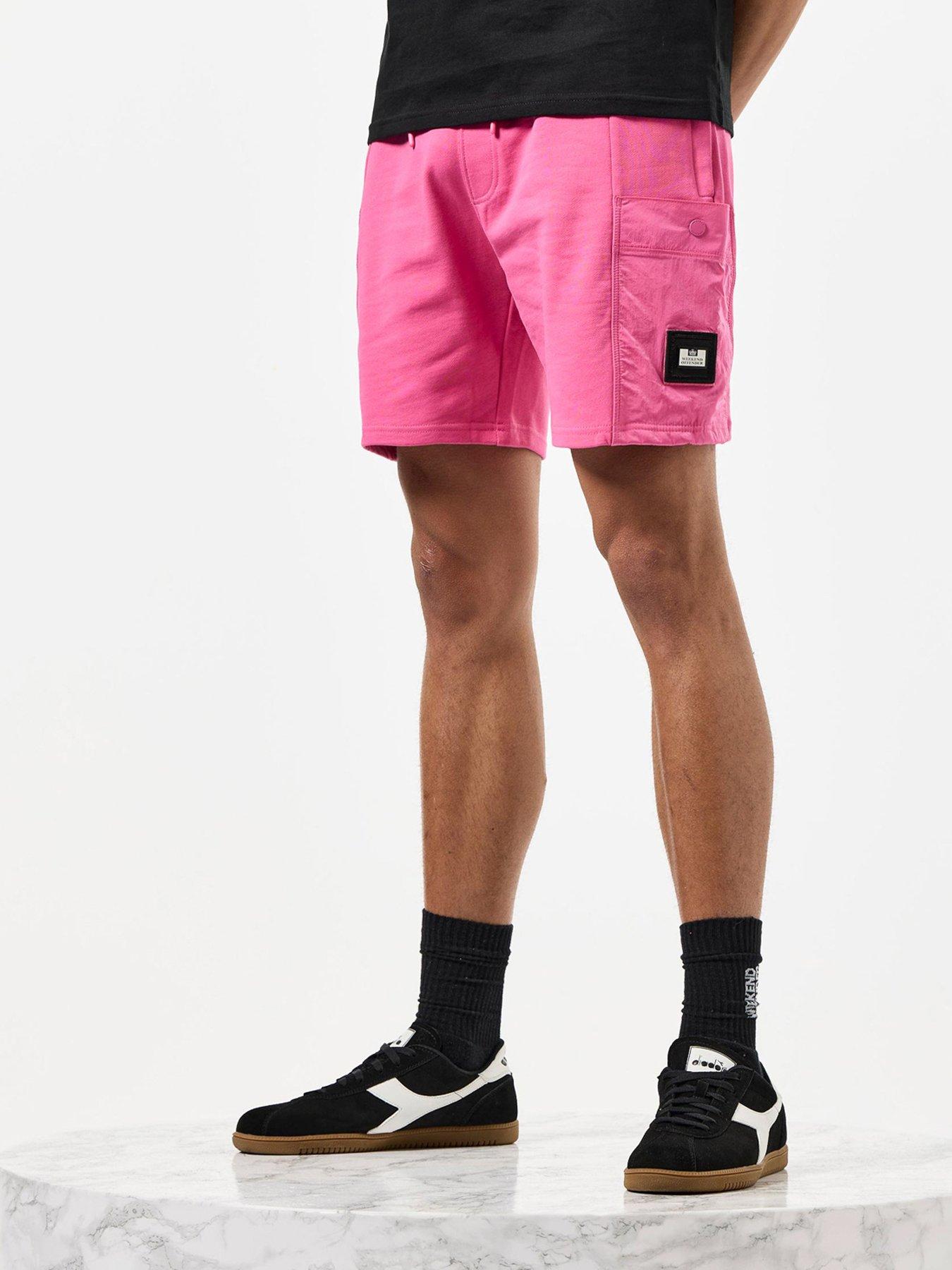  image of weekend-offender-chiyoda-overlay-jogging-shorts-pink