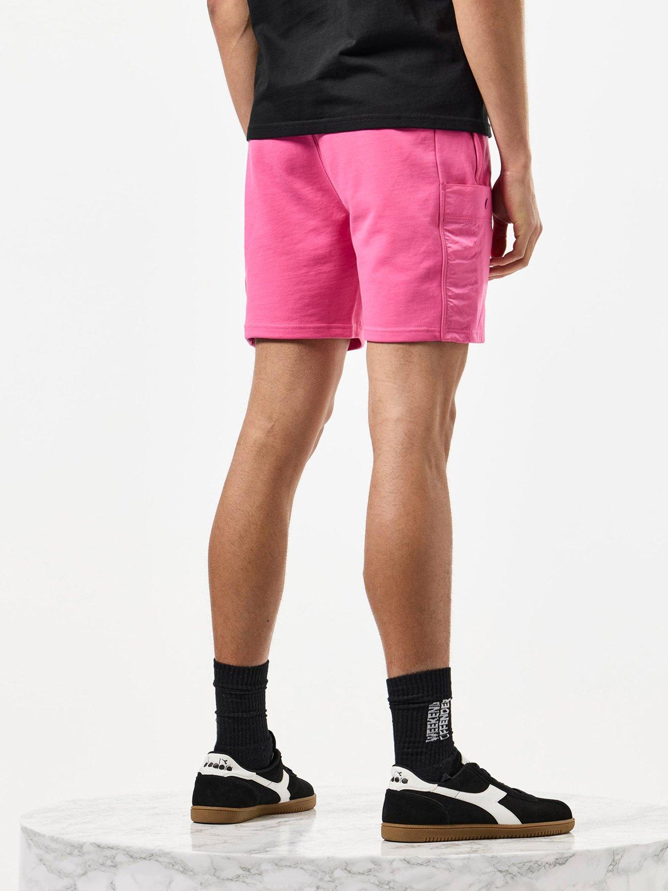  image of weekend-offender-chiyoda-overlay-jogging-shorts-pink