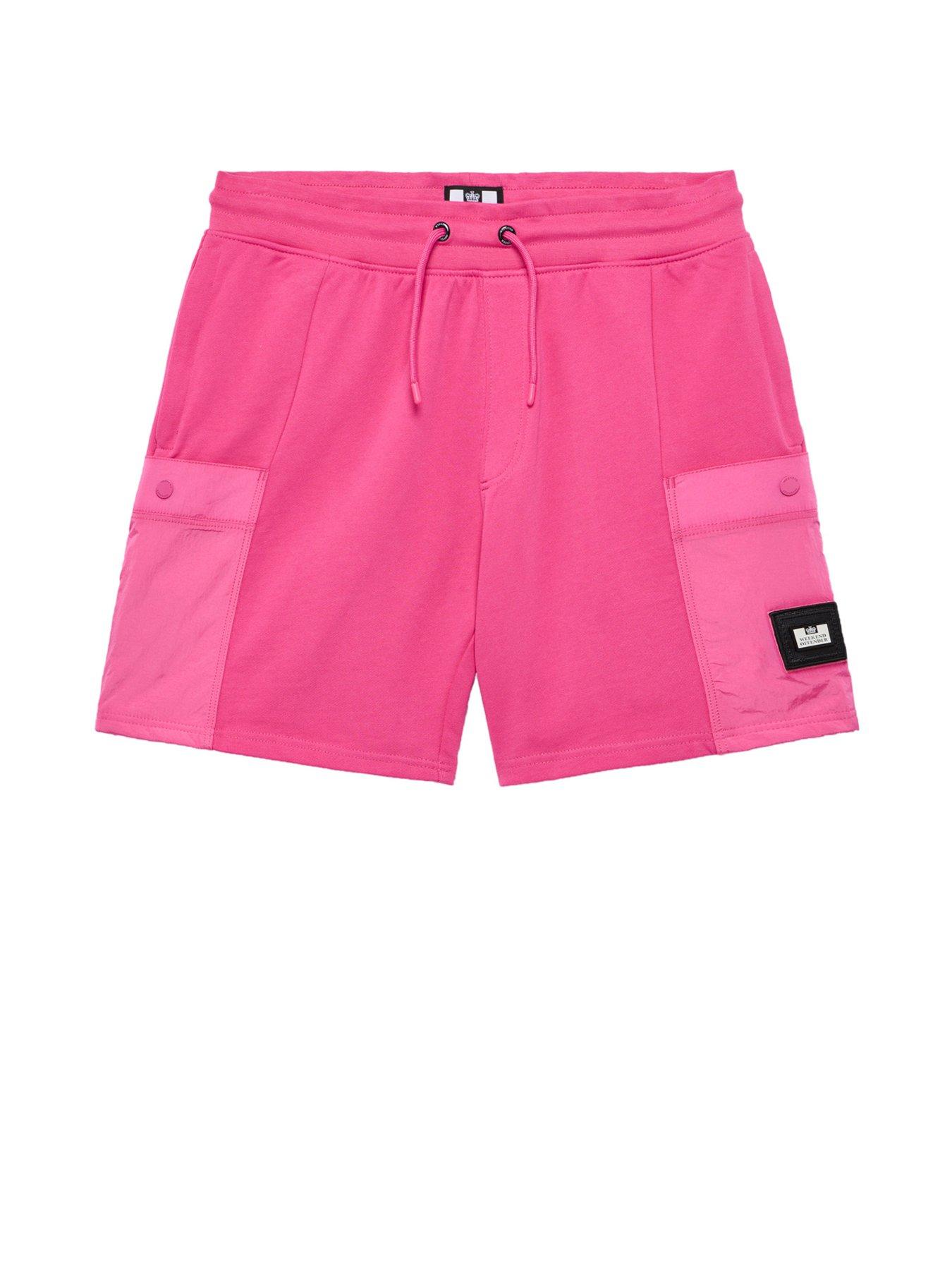  image of weekend-offender-chiyoda-overlay-jogging-shorts-pink