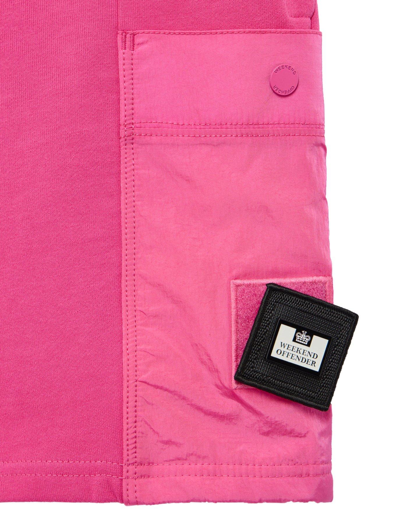  image of weekend-offender-chiyoda-overlay-jogging-shorts-pink