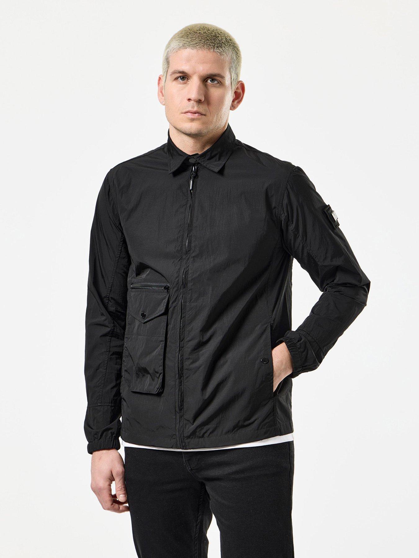 weekend-offender-vinnie-classic-nylon-overshirt-black