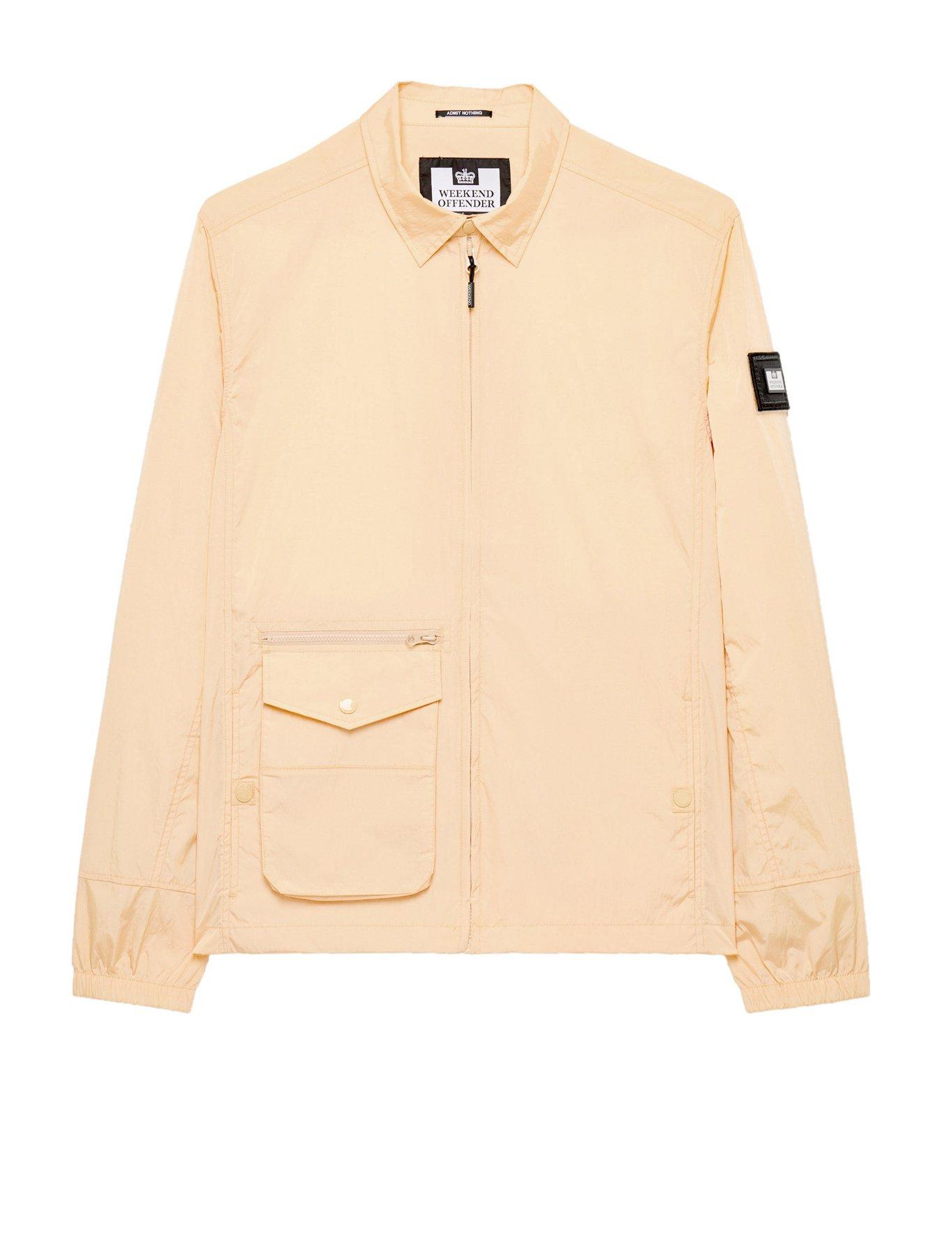  image of weekend-offender-vinnie-classic-nylon-overshirt-gold