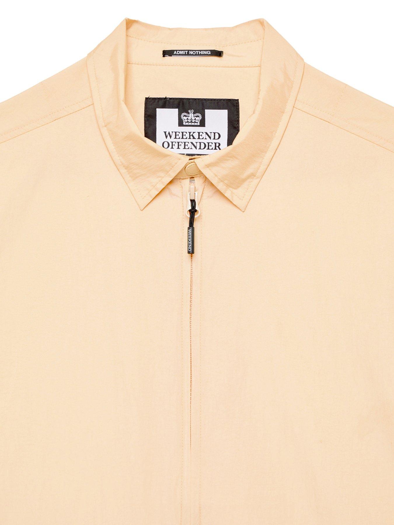  image of weekend-offender-vinnie-classic-nylon-overshirt-gold