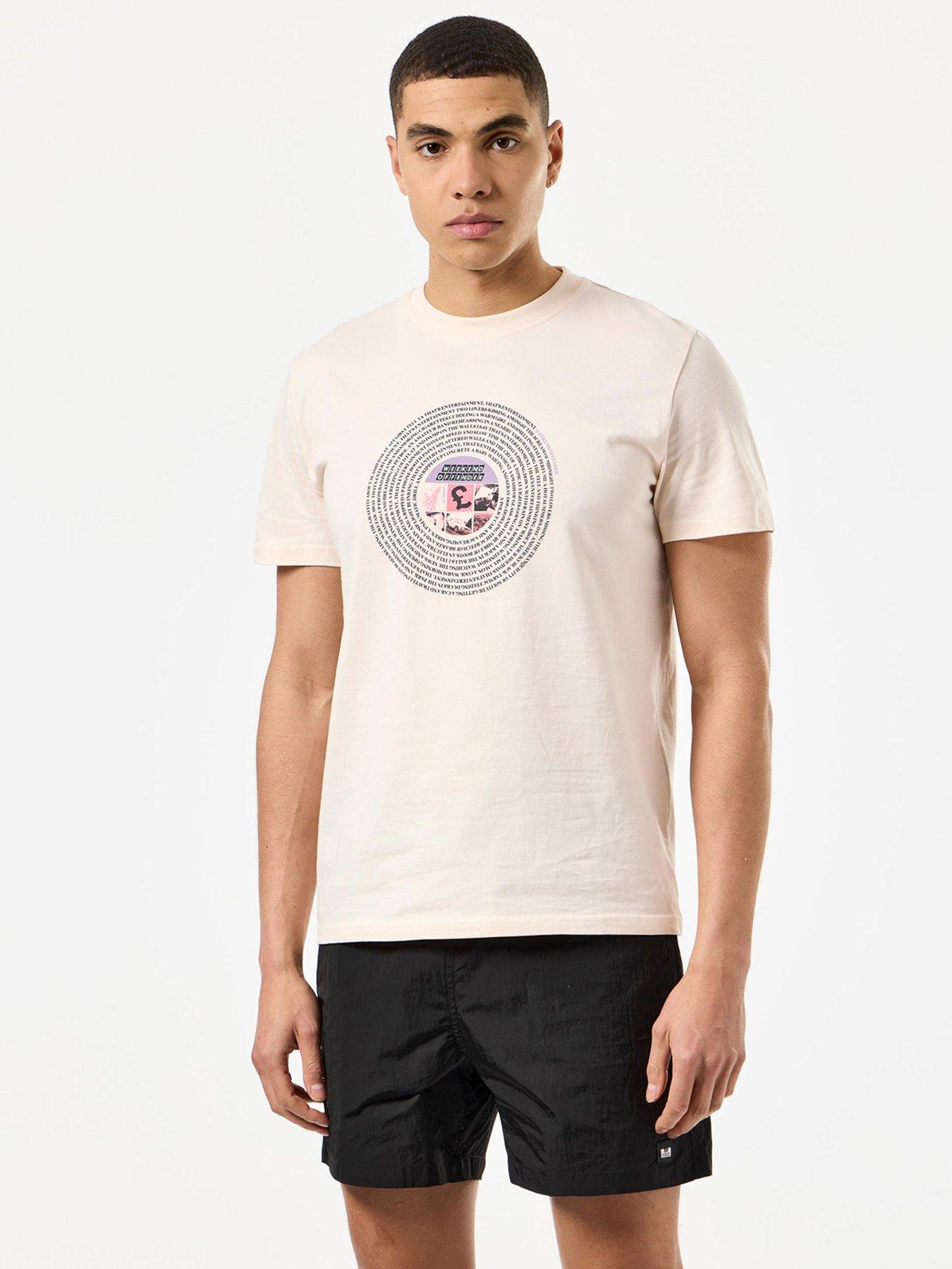 undefined Entertainment Music Graphic T-Shirt - Beige