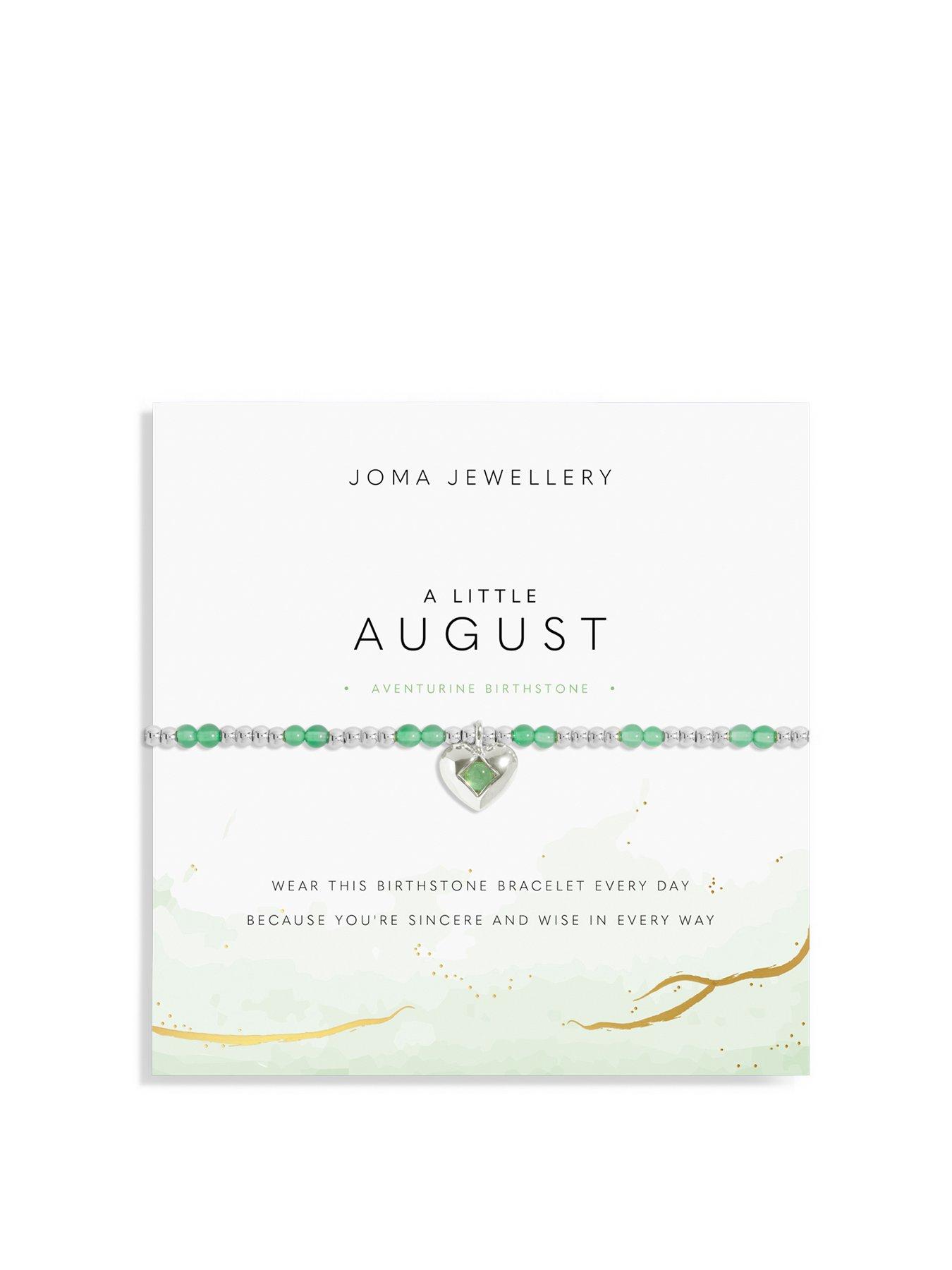 Joma Jewellery Birthstone A Little Bracelet In Silver Plating