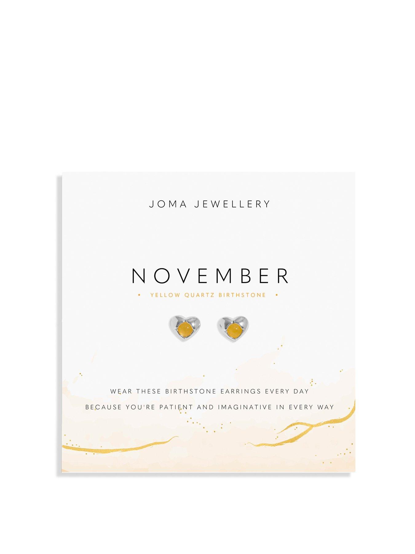 undefined Birthstone A Little Earrings In Silver Plating
