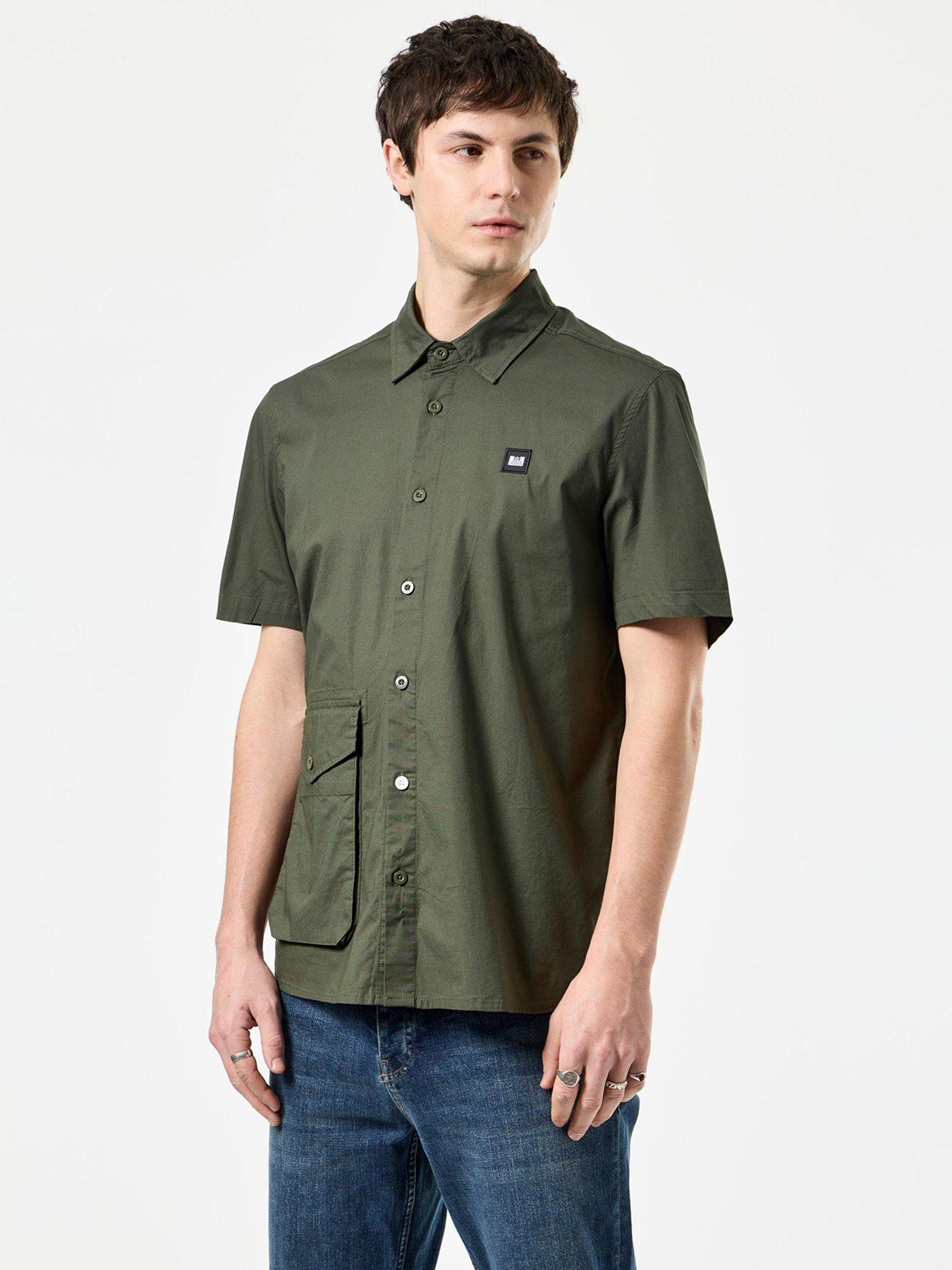 undefined Barboza Utility Pocket Short Sleeve Shirt - Green