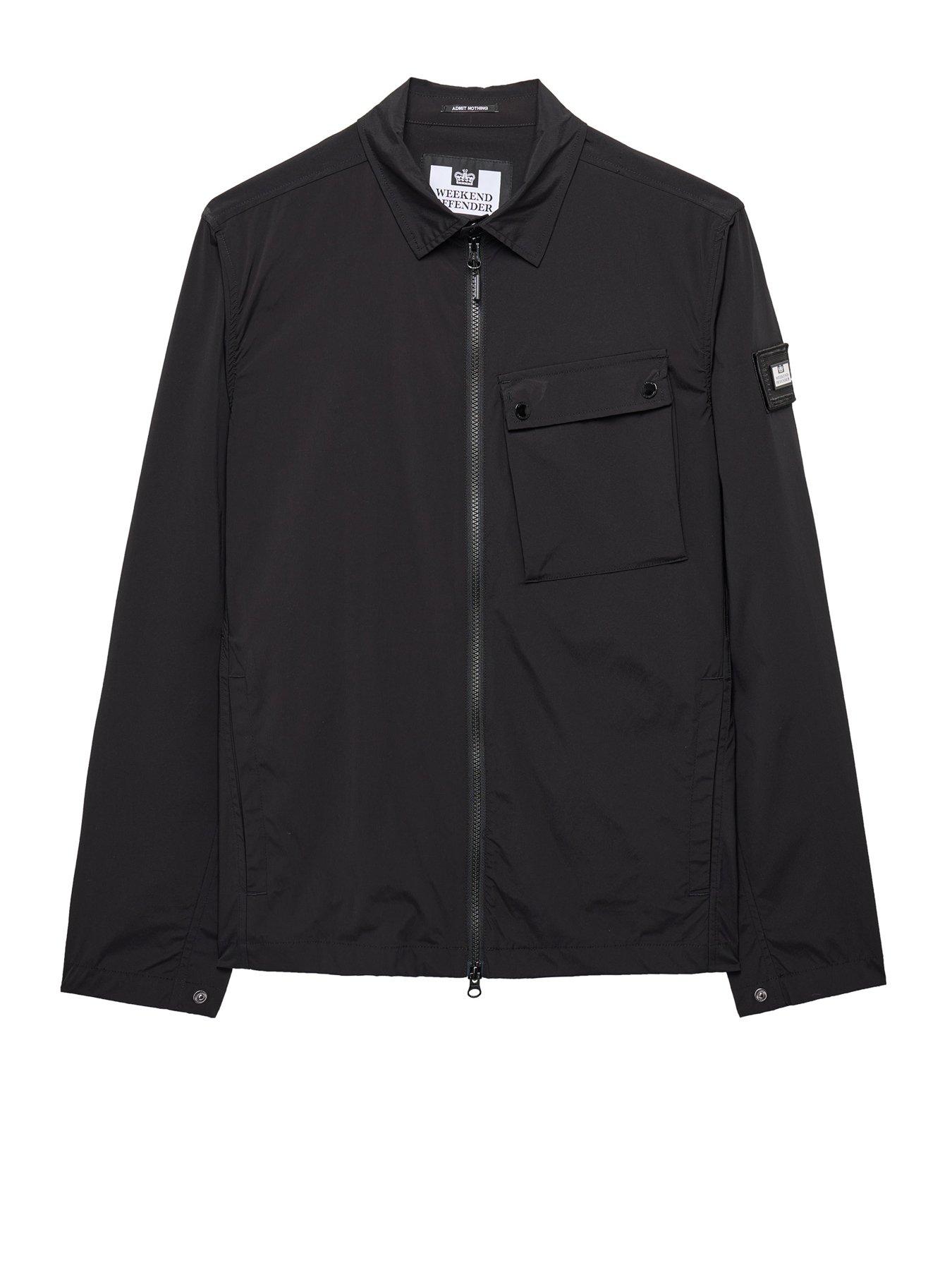  image of weekend-offender-southbank-lightweight-technical-overshirt-black