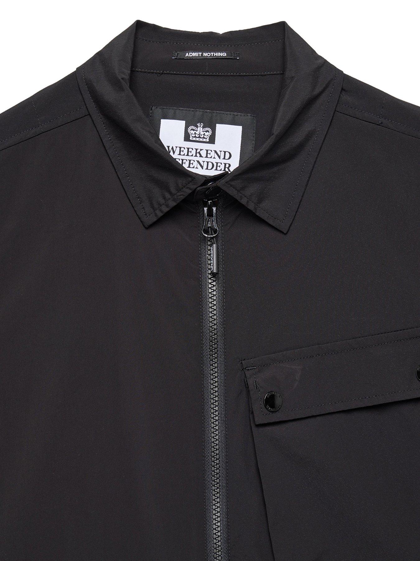  image of weekend-offender-southbank-lightweight-technical-overshirt-black