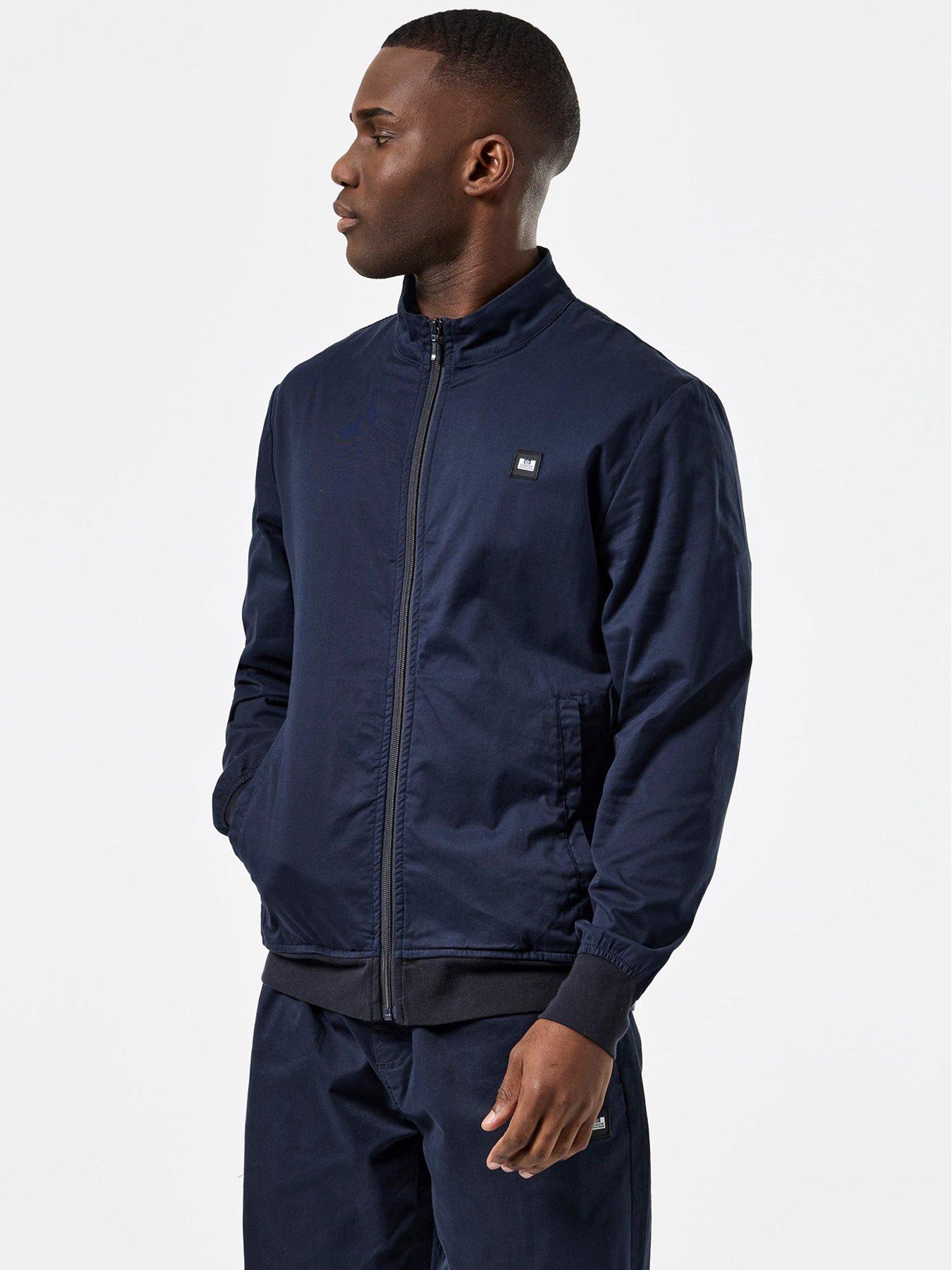  image of weekend-offender-hemsley-track-top-basic-cotton-bomber-navy