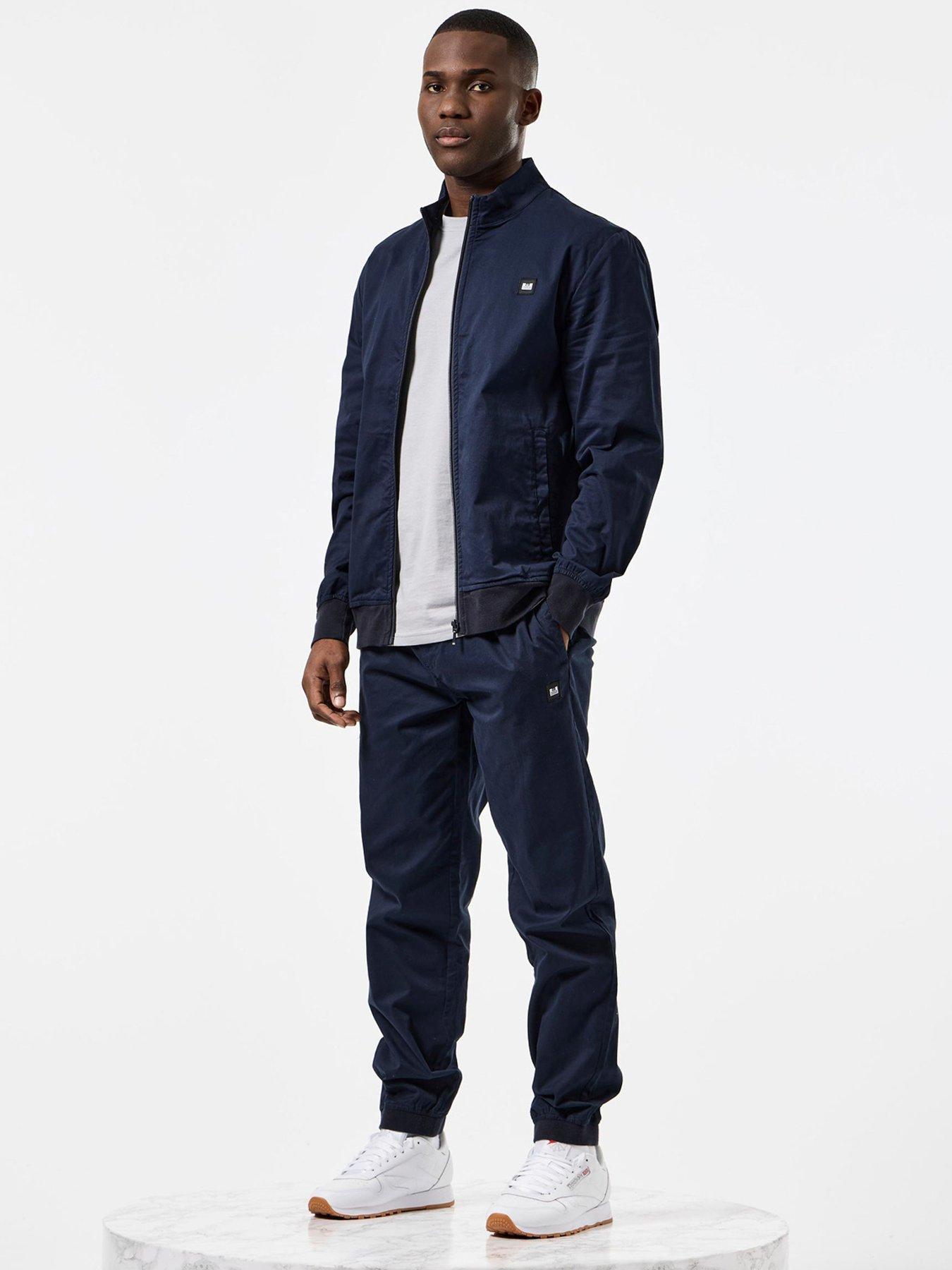  image of weekend-offender-hemsley-track-top-basic-cotton-bomber-navy
