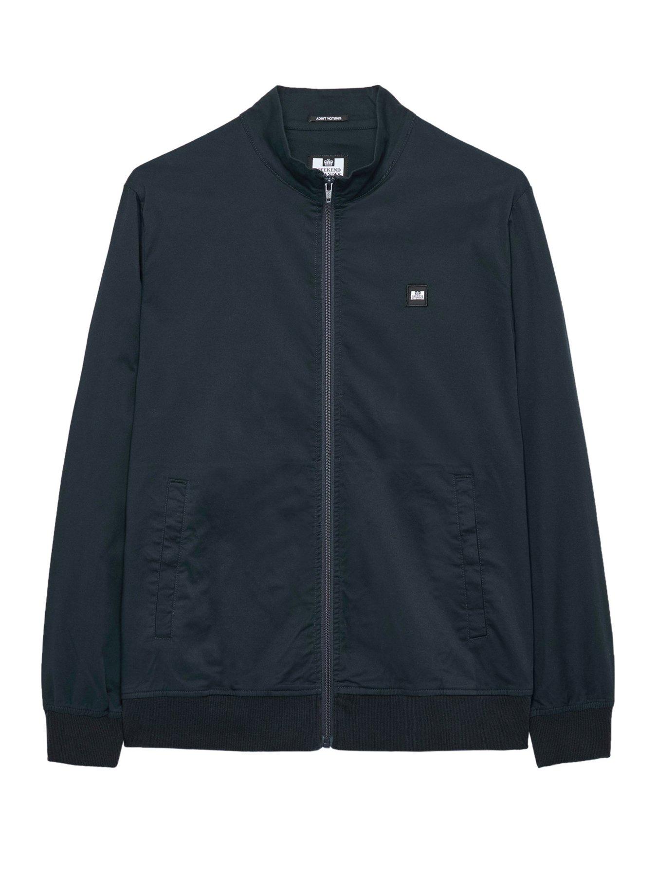  image of weekend-offender-hemsley-track-top-basic-cotton-bomber-navy