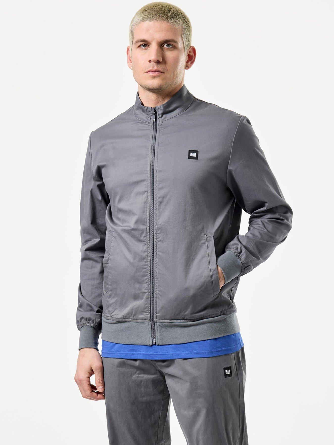 undefined Hemsley Track Top Basic Cotton Bomber - Grey