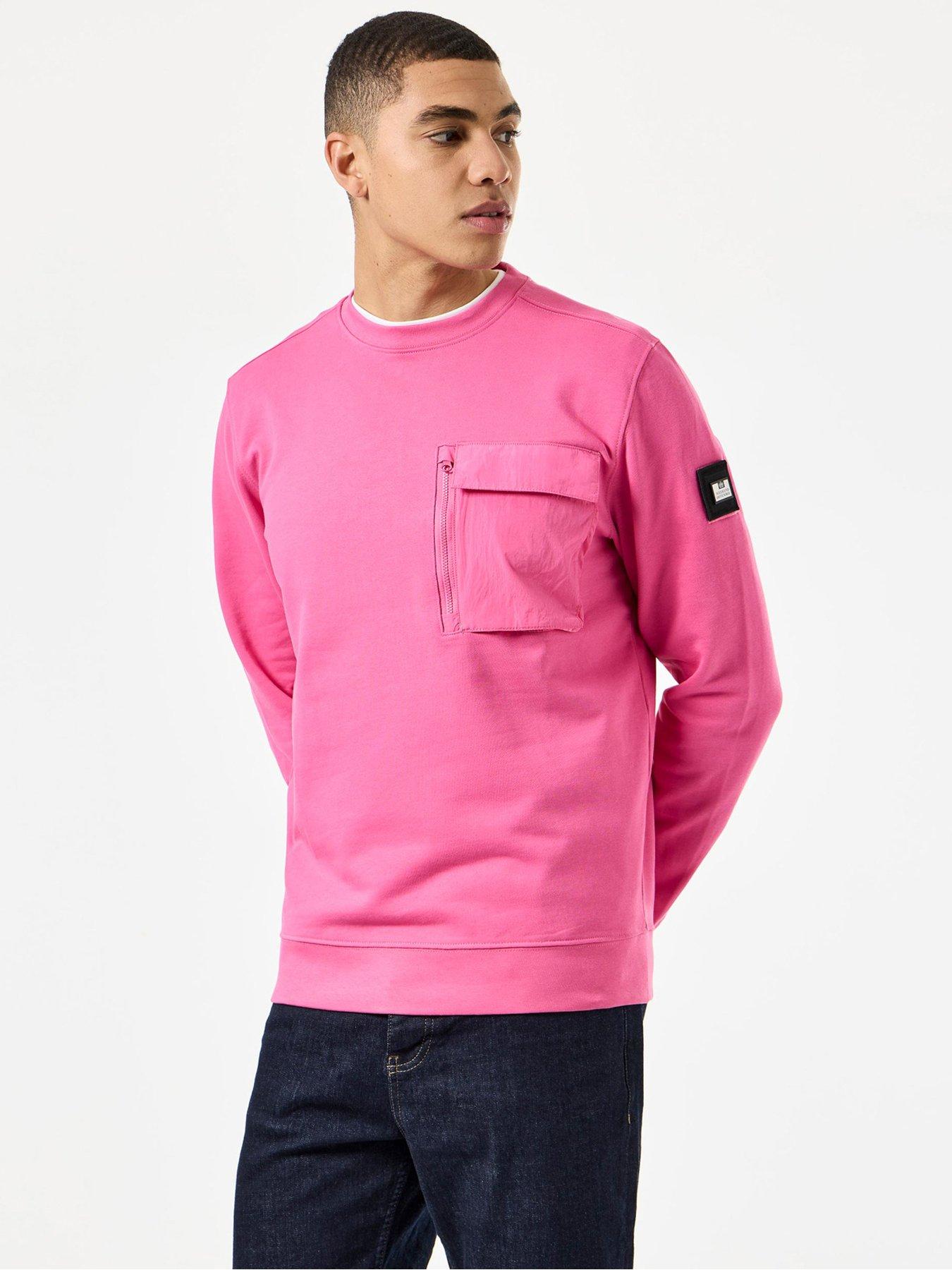 undefined Neve Overlay Pocket Sweatshirt - Pink