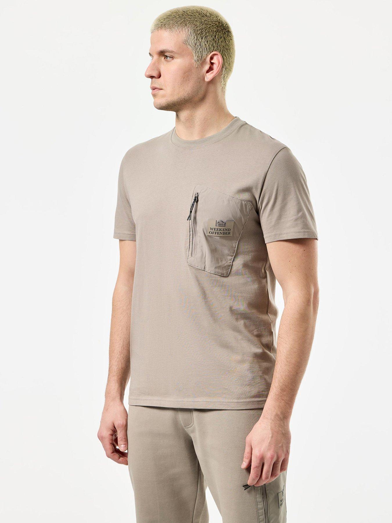 weekend-offender-juarez-technical-overlay-t-shirt-brown