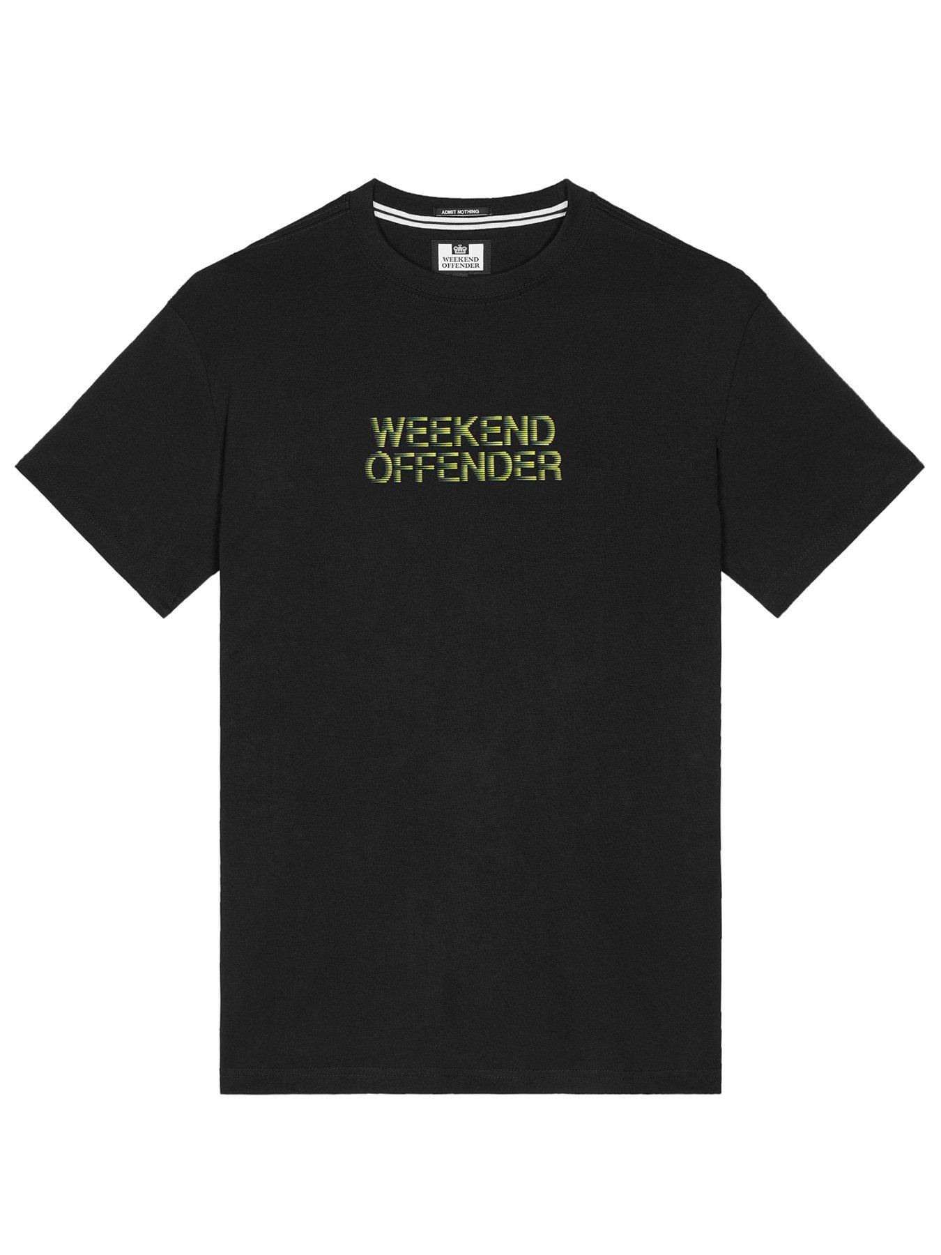  image of weekend-offender-bucci-high-density-printed-tee-black