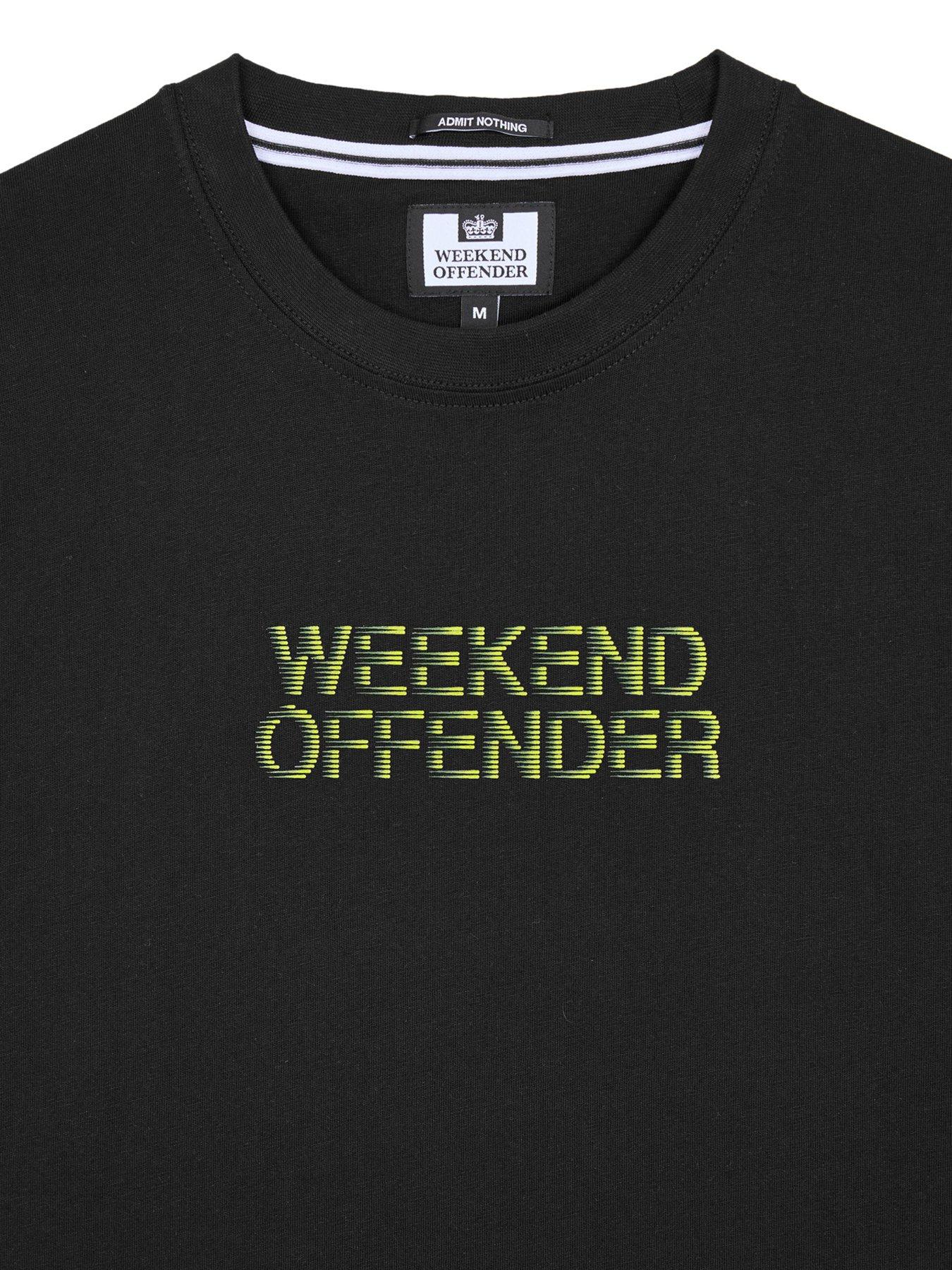  image of weekend-offender-bucci-high-density-printed-tee-black
