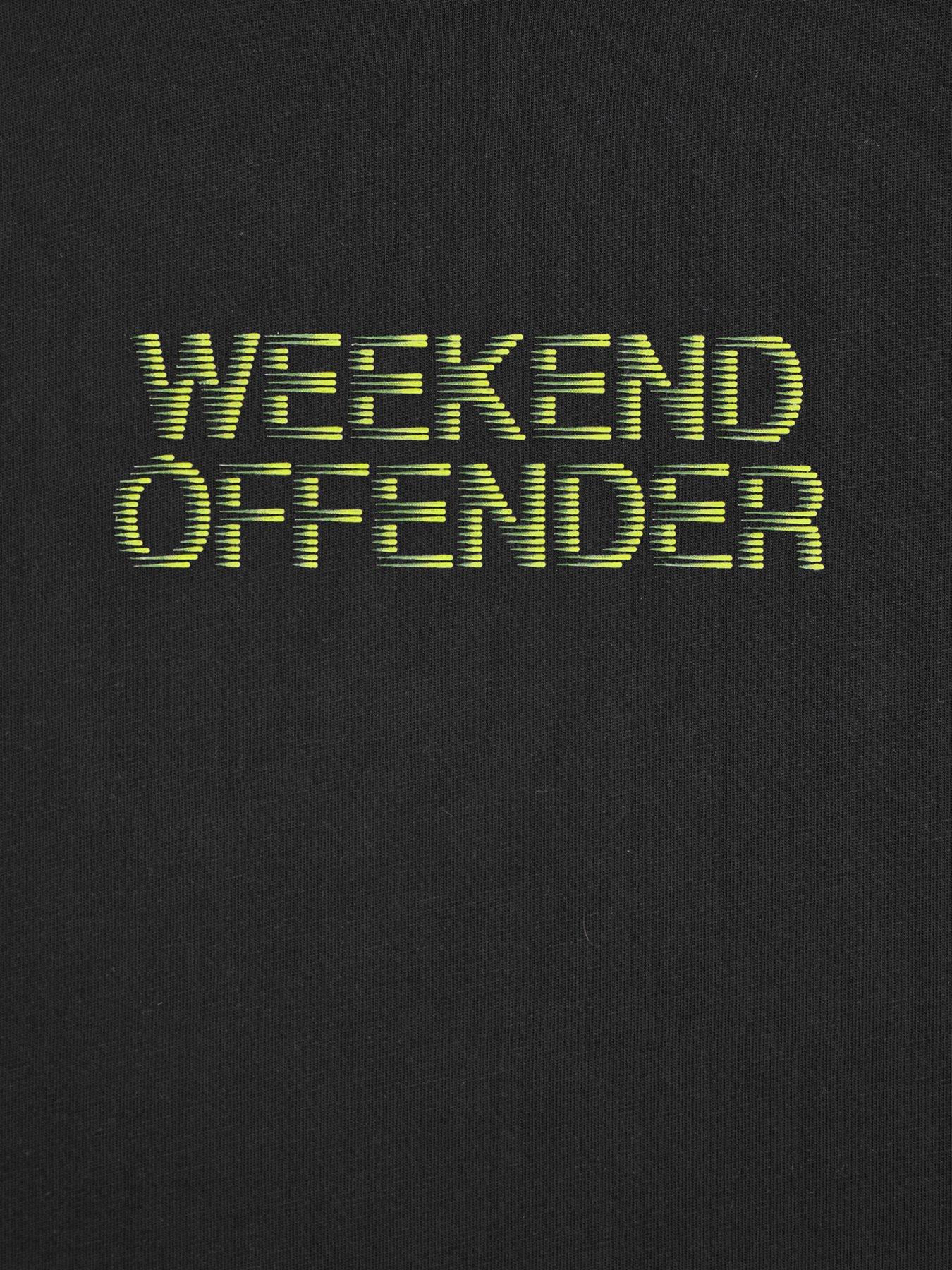  image of weekend-offender-bucci-high-density-printed-tee-black