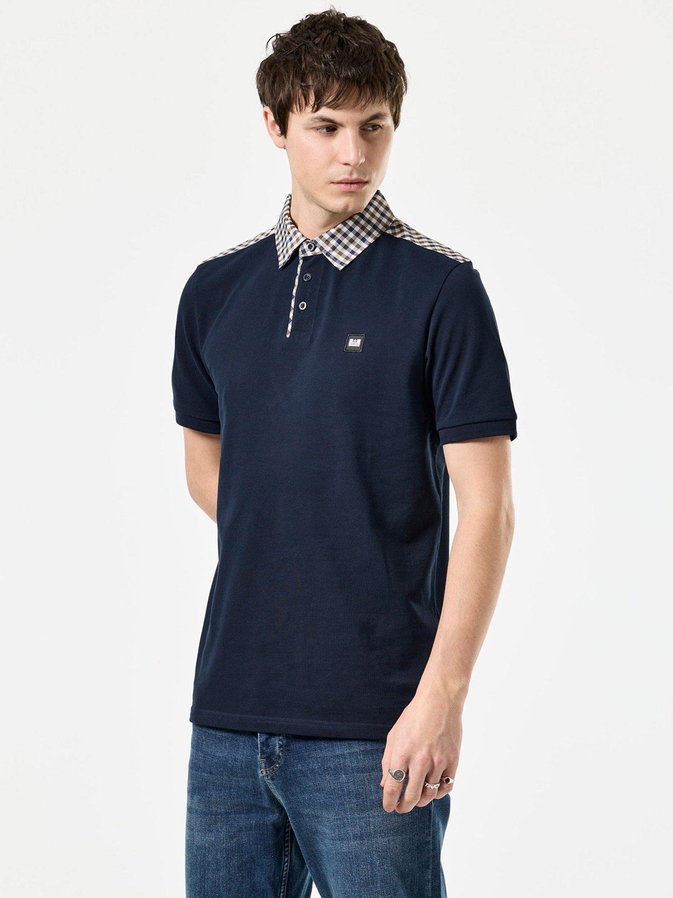 weekend-offender-costa-check-collar-polo-multi