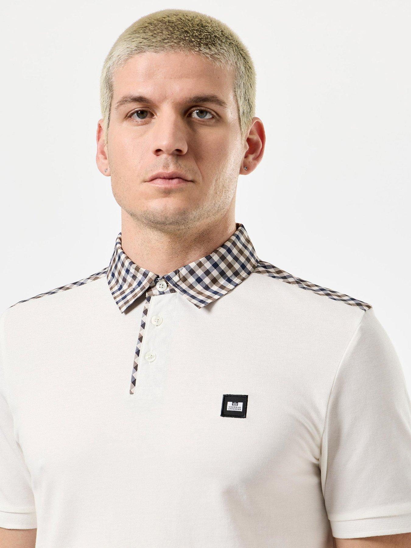  image of weekend-offender-costa-check-collar-polo-shirt-multi