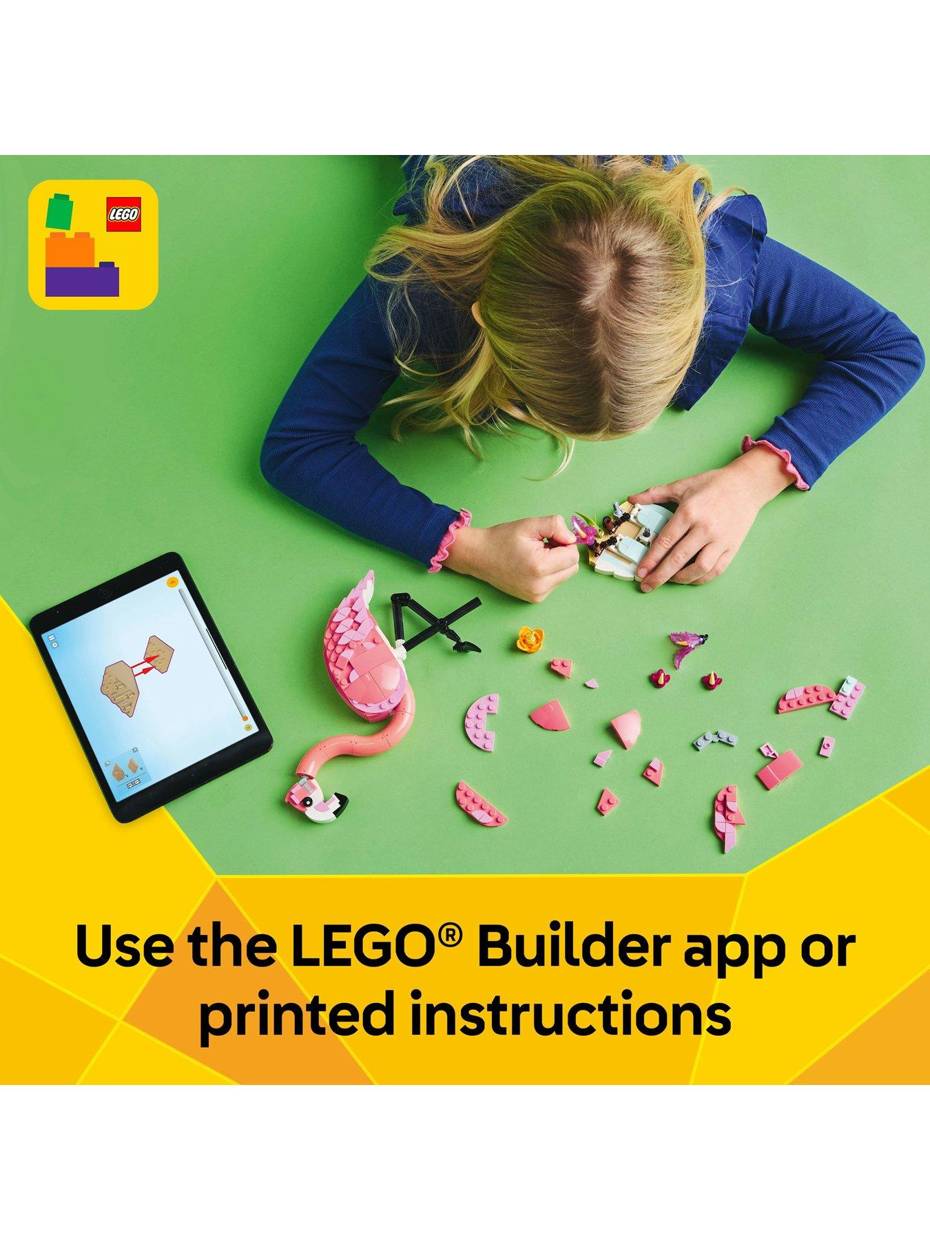  image of lego-creator-3in1-wild-animals-pink-flamingo-animal-toy-playset-31170