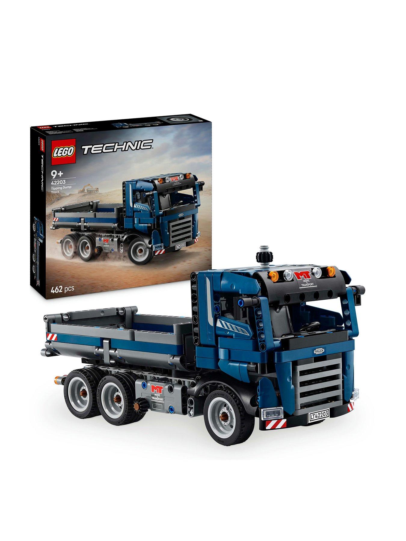 LEGO Technic Tipping Dump Truck Toy, Blue Construction Vehicle Set 42203
