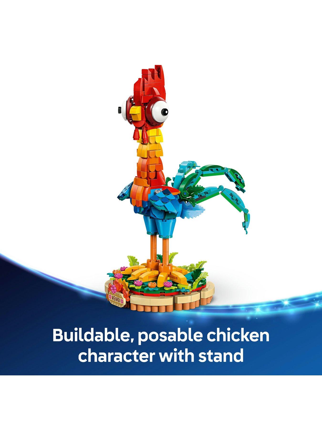  image of lego-disney-princess-moana-2-heihei-buildable-animal-model-kit-43272