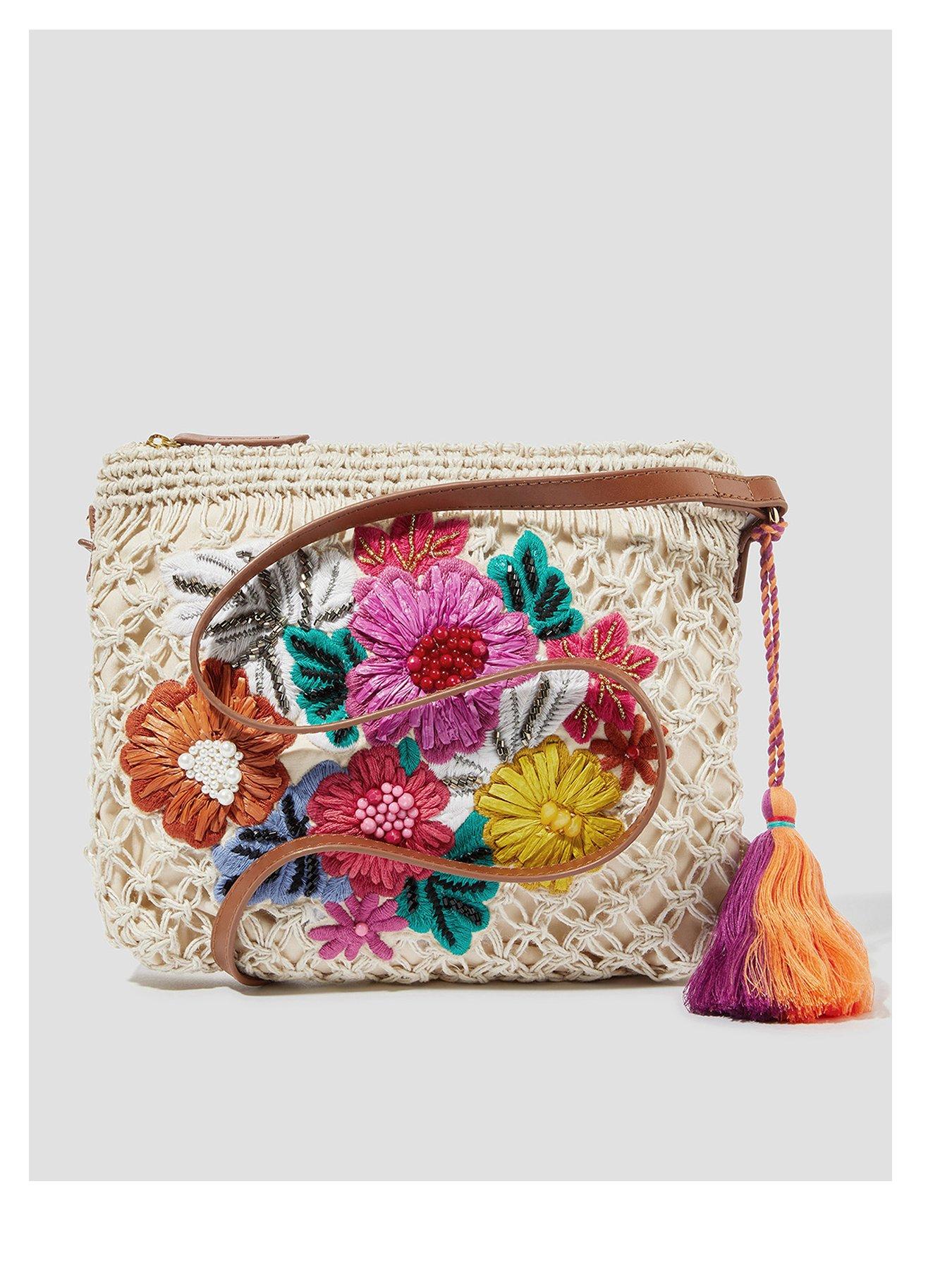 image of monsoon-zoe-embroidered-flower-tote-bag-multi
