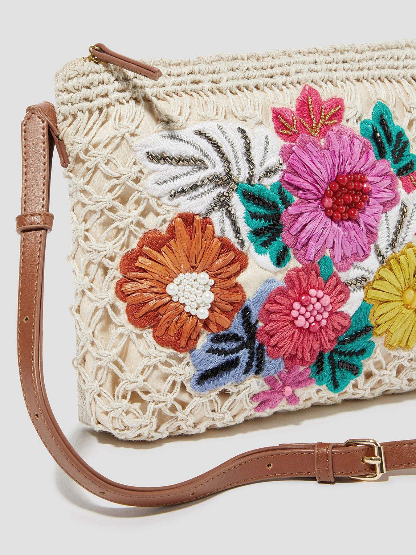  image of monsoon-zoe-embroidered-flower-tote-bag-multi