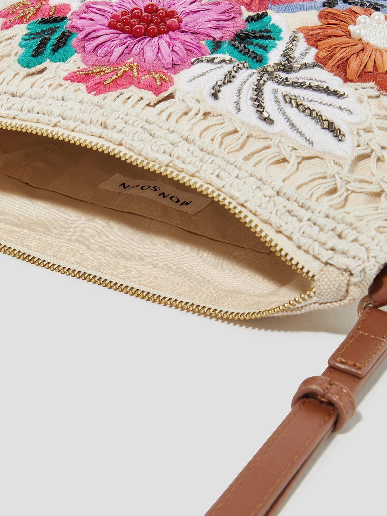  image of monsoon-zoe-embroidered-flower-tote-bag-multi