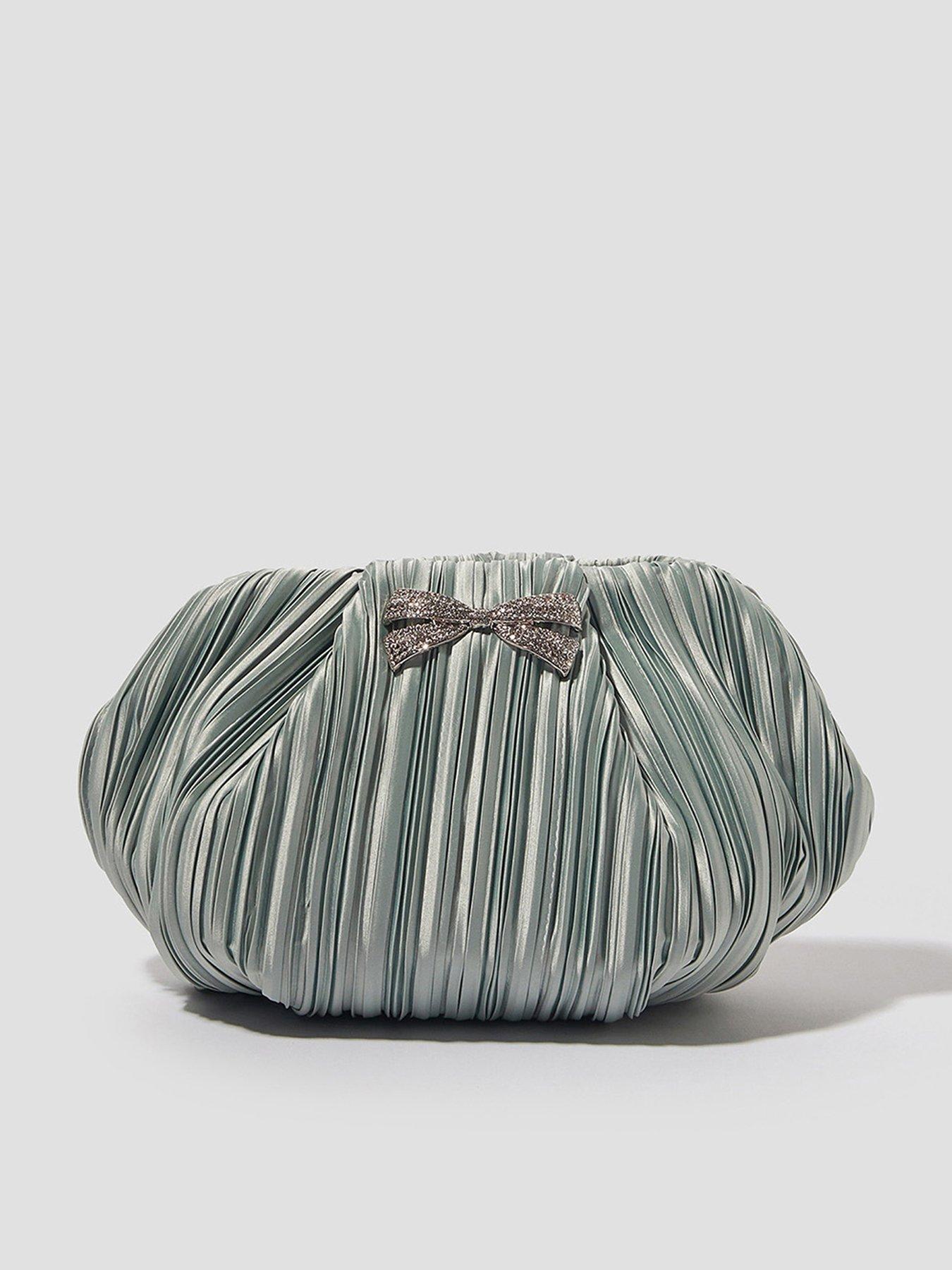 monsoon-pen-pleated-bow-clutch-sage