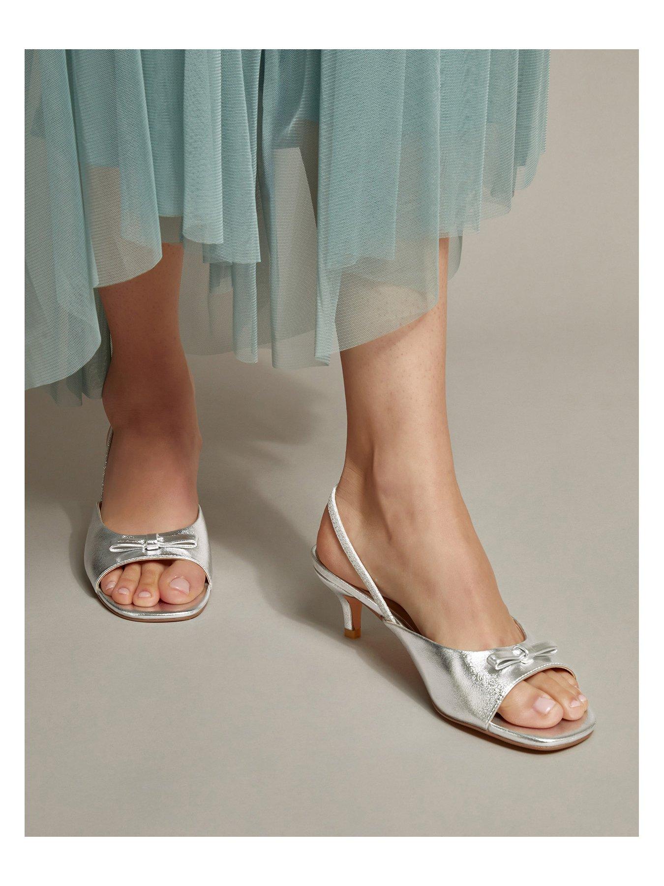  image of monsoon-friday-bow-kitten-heels-silver