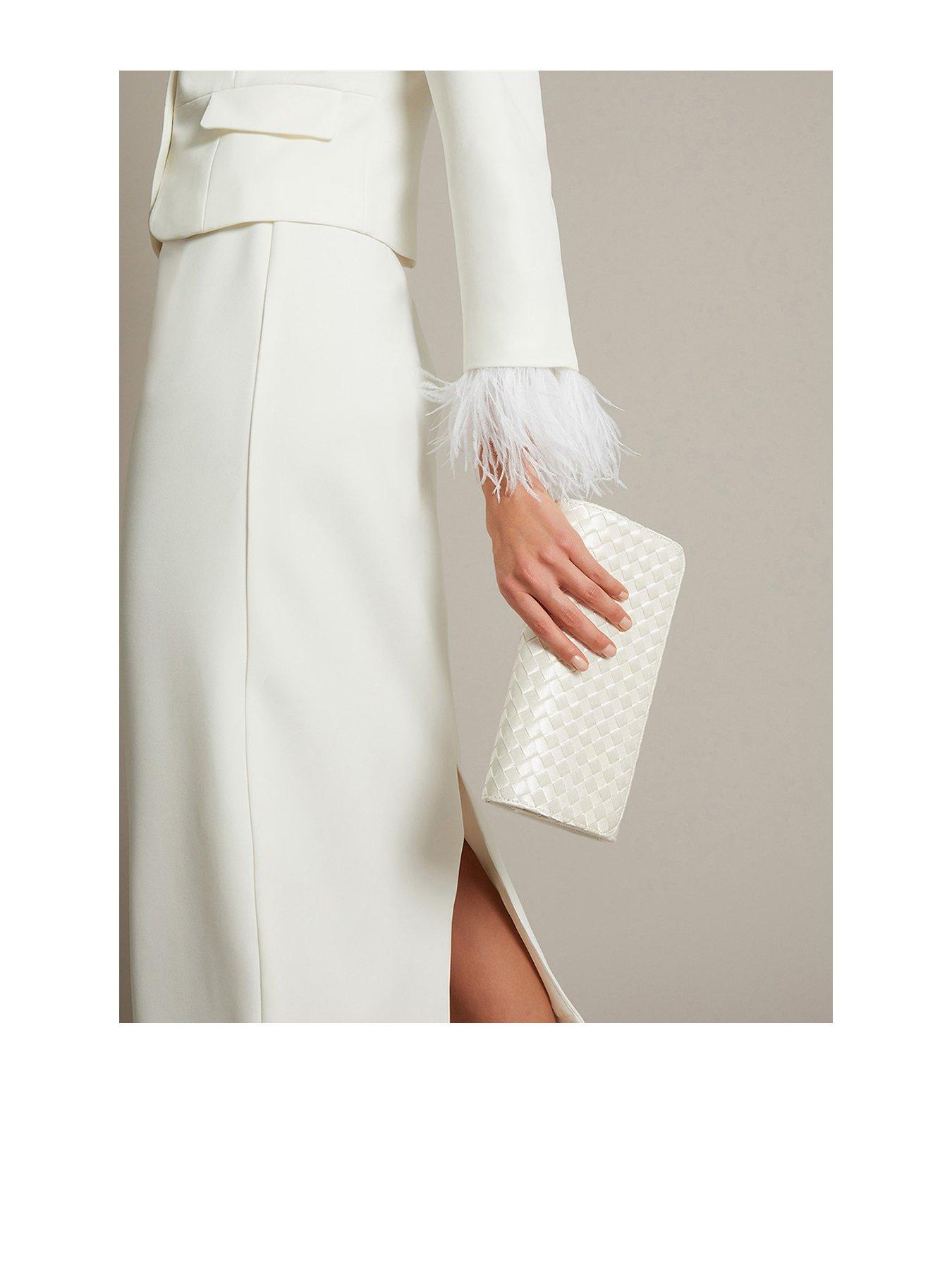 undefined Becky Woven Bridal Bag - Ivory