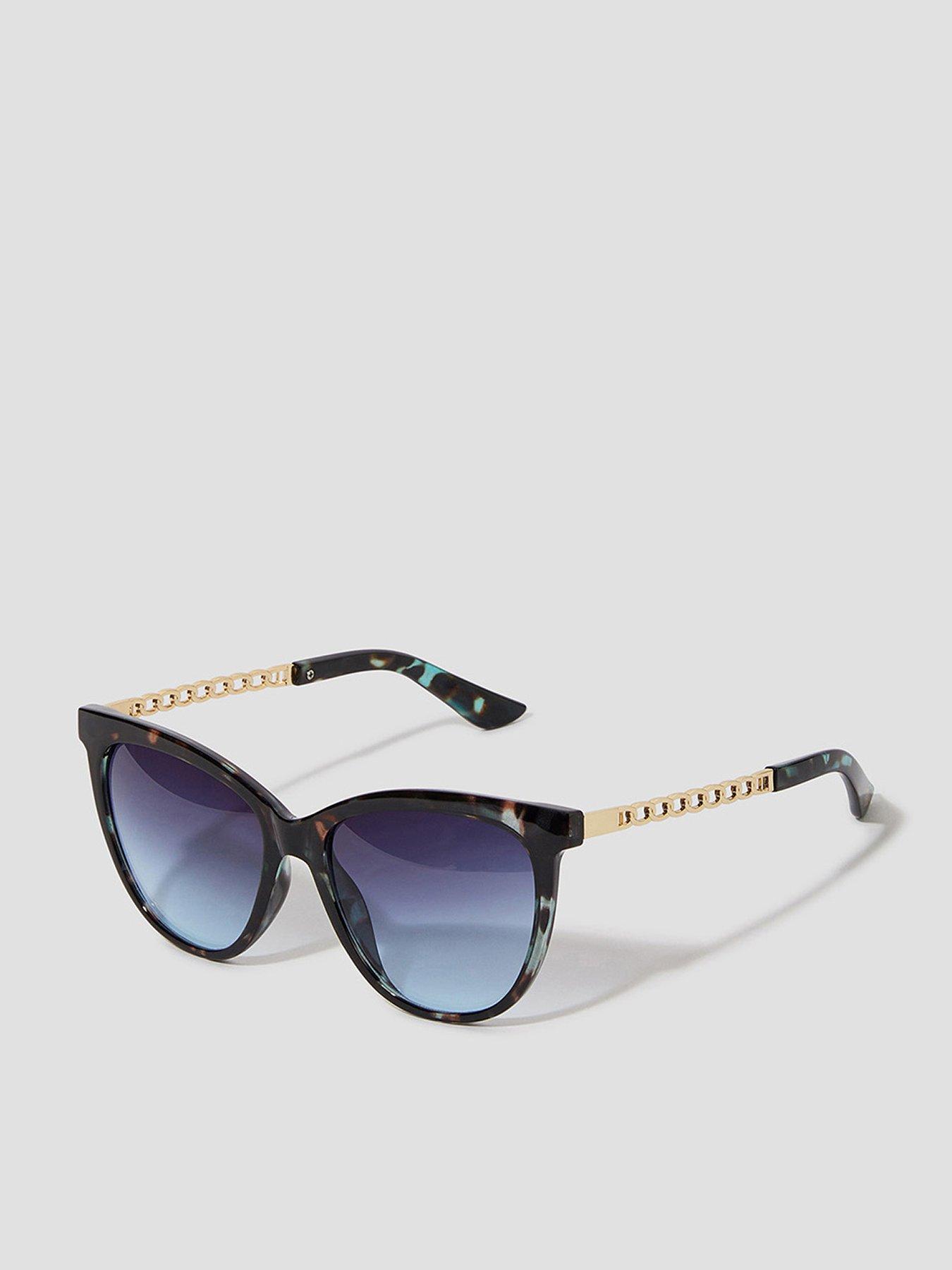 undefined Green Tort Sunglasses - Dark Green