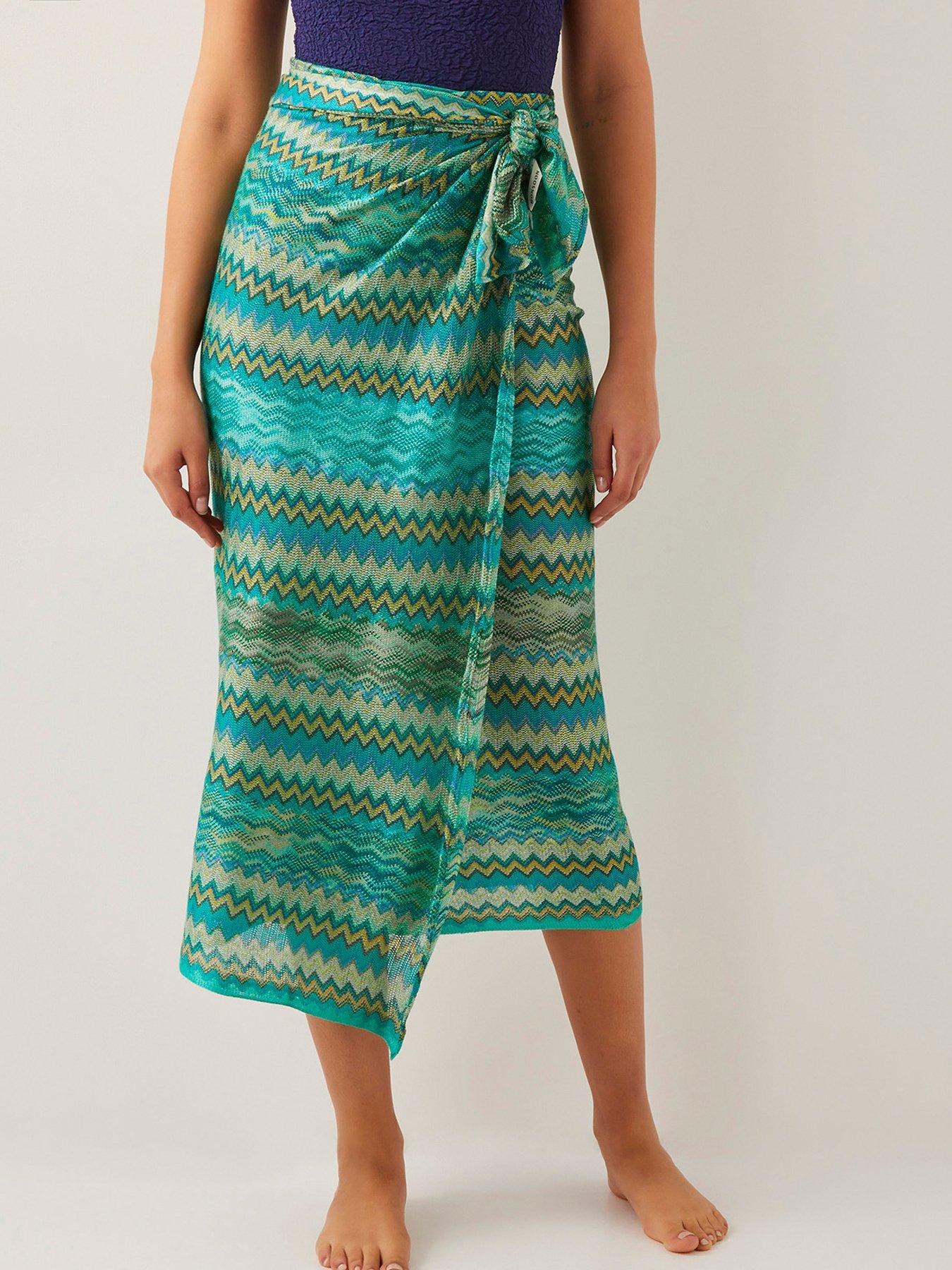 undefined Nia Zigzag Sarong - Green