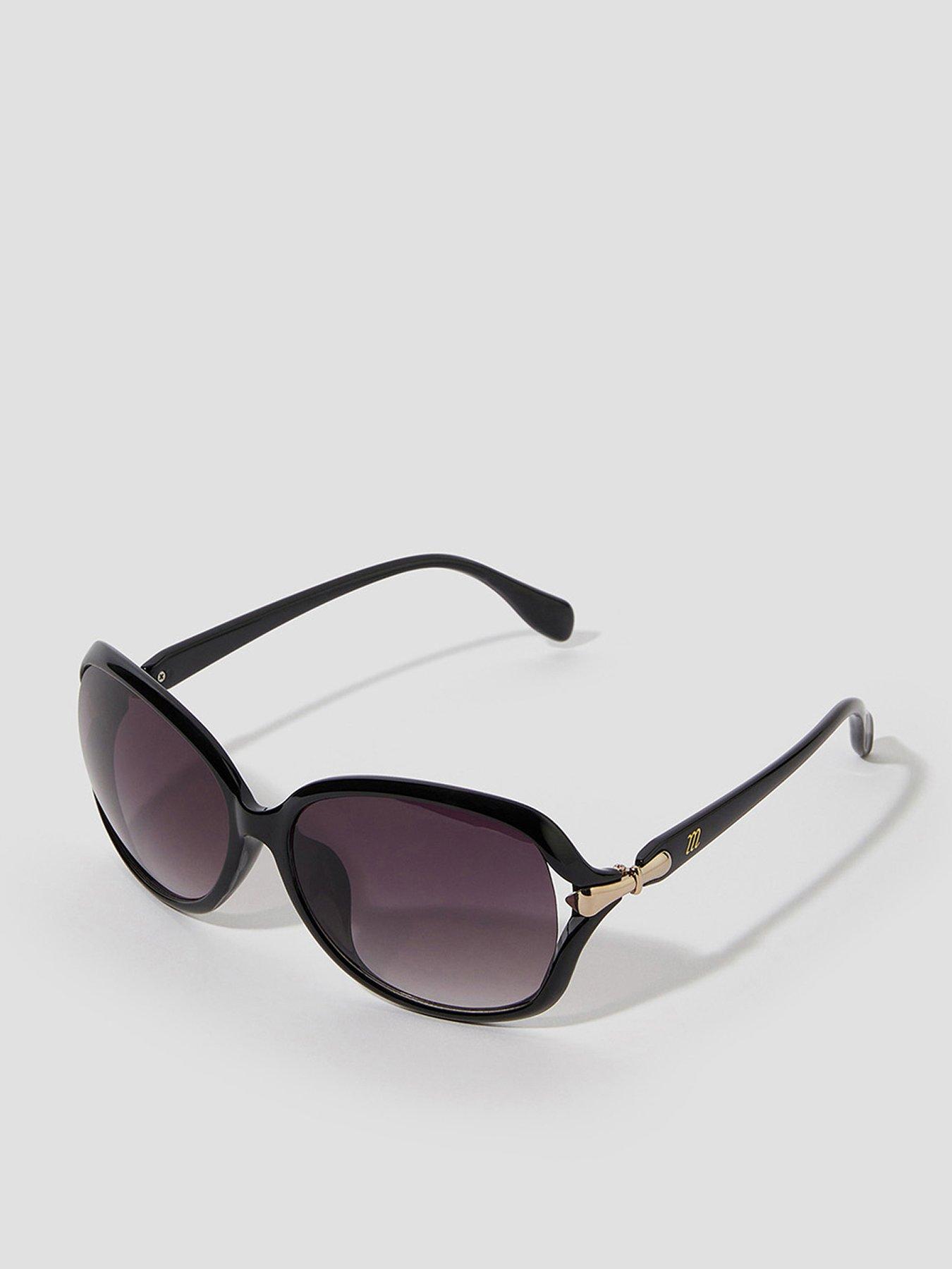 undefined Gold Trim Sunglasses - Black