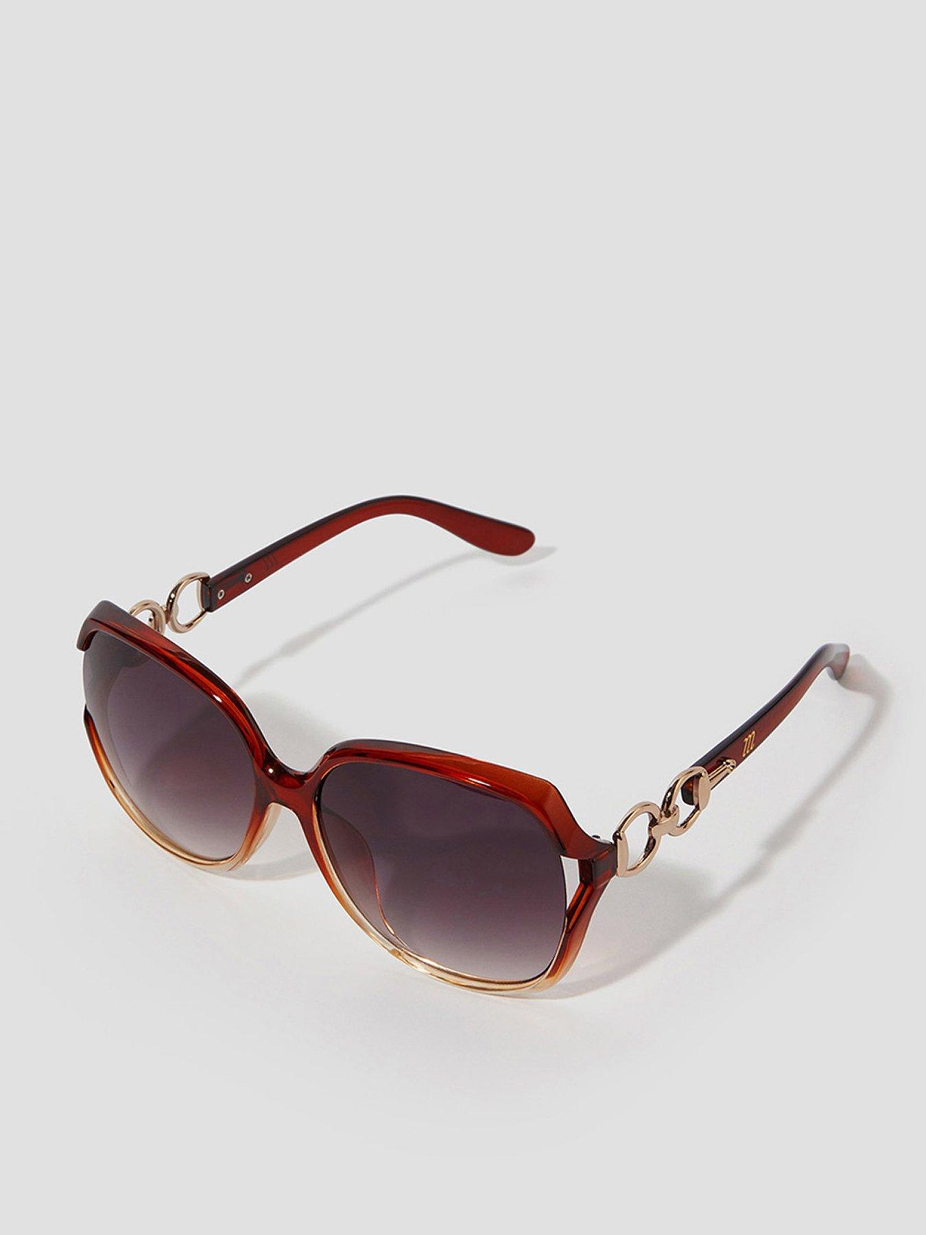  image of monsoon-ombre-wrap-sunglasses-brown