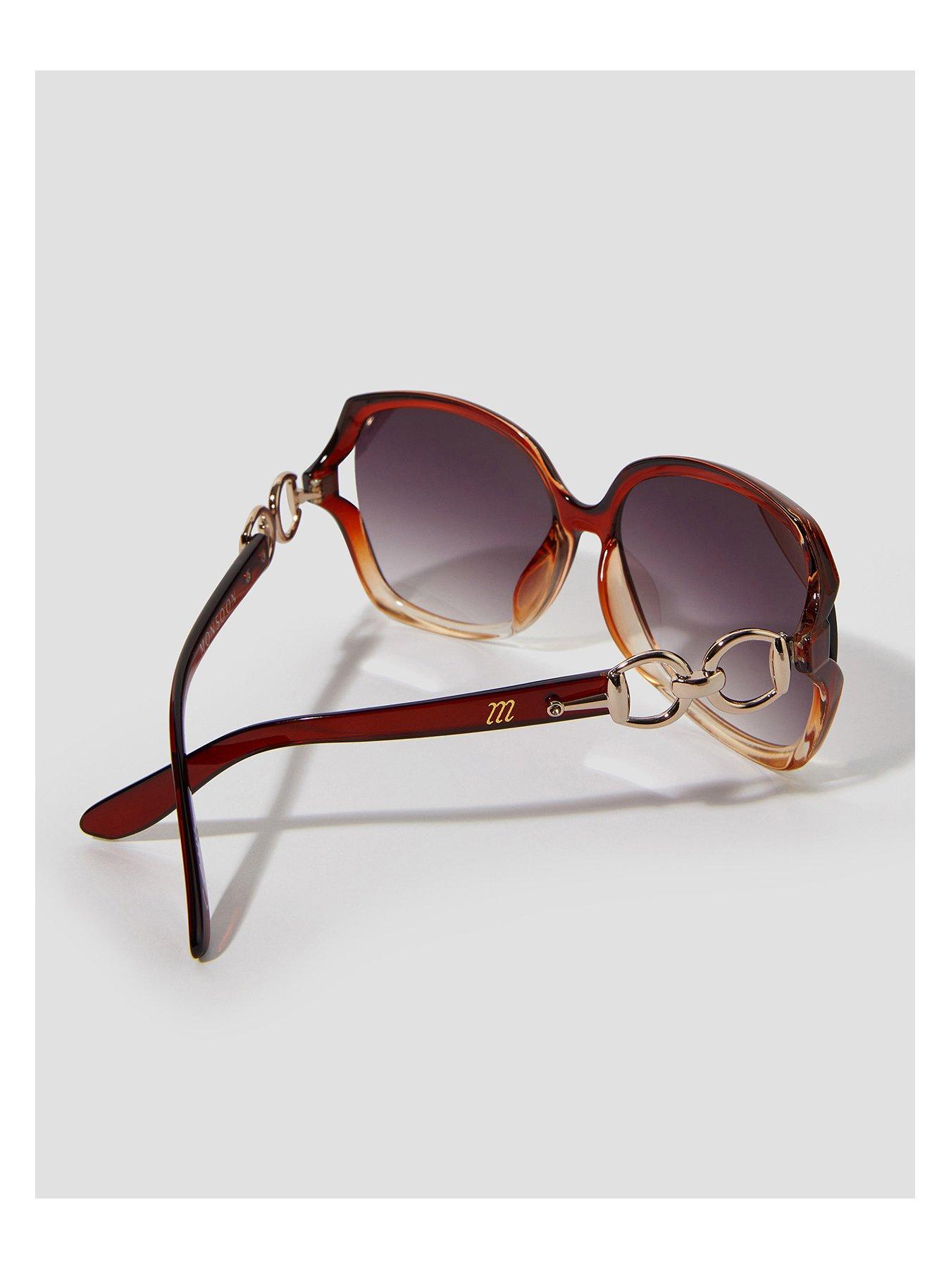  image of monsoon-ombre-wrap-sunglasses-brown