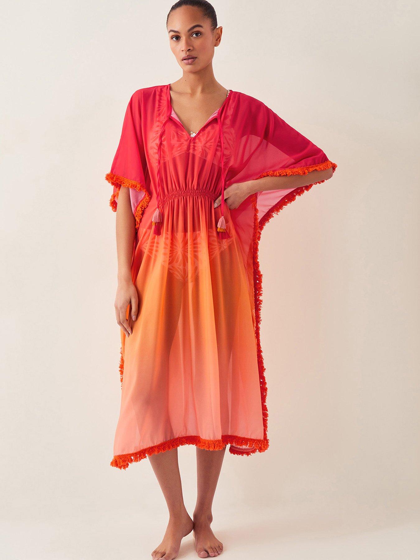 undefined Miley Ombre Kaftan - Orange