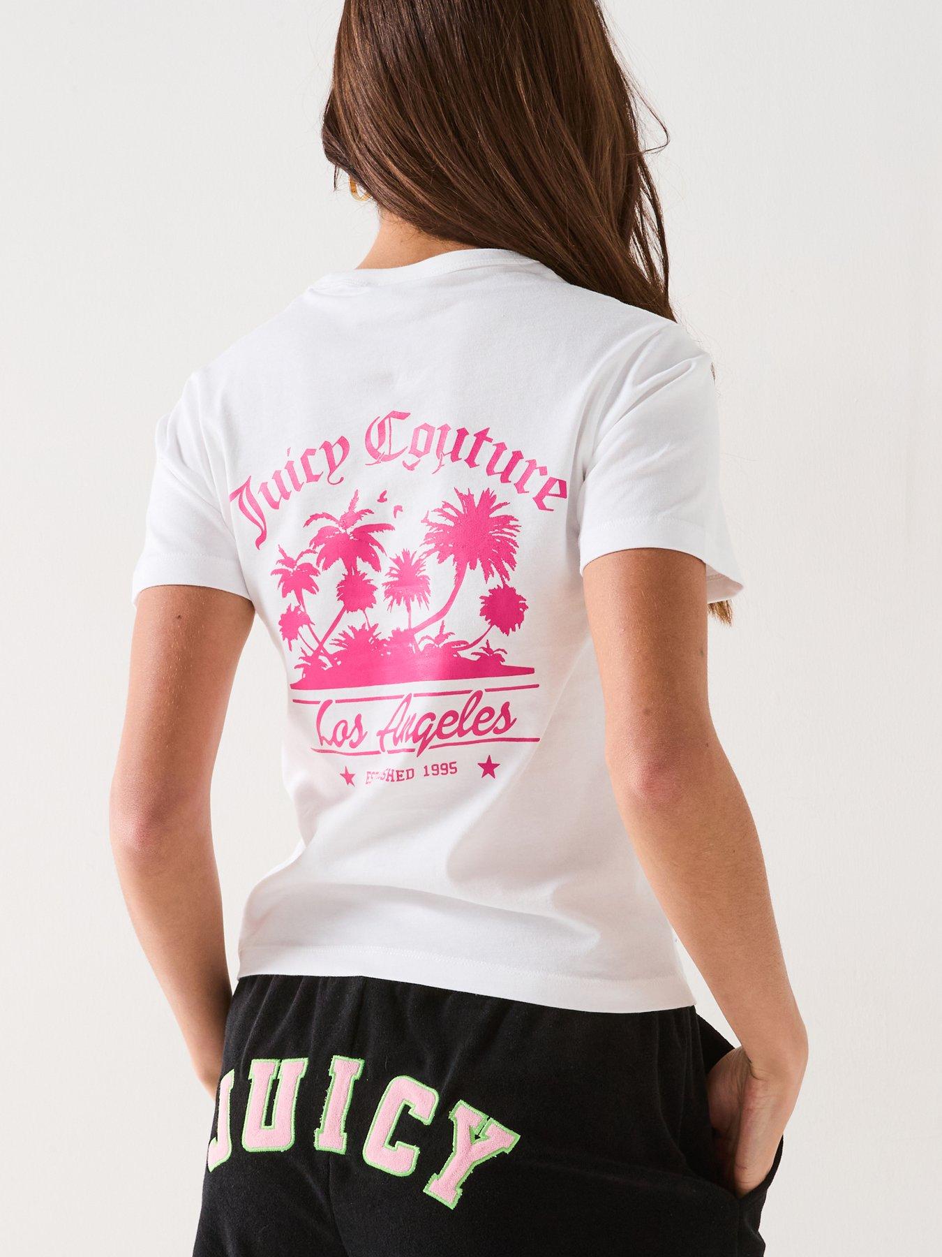 Juicy Couture LA Beach Back Logo T-Shirt - White