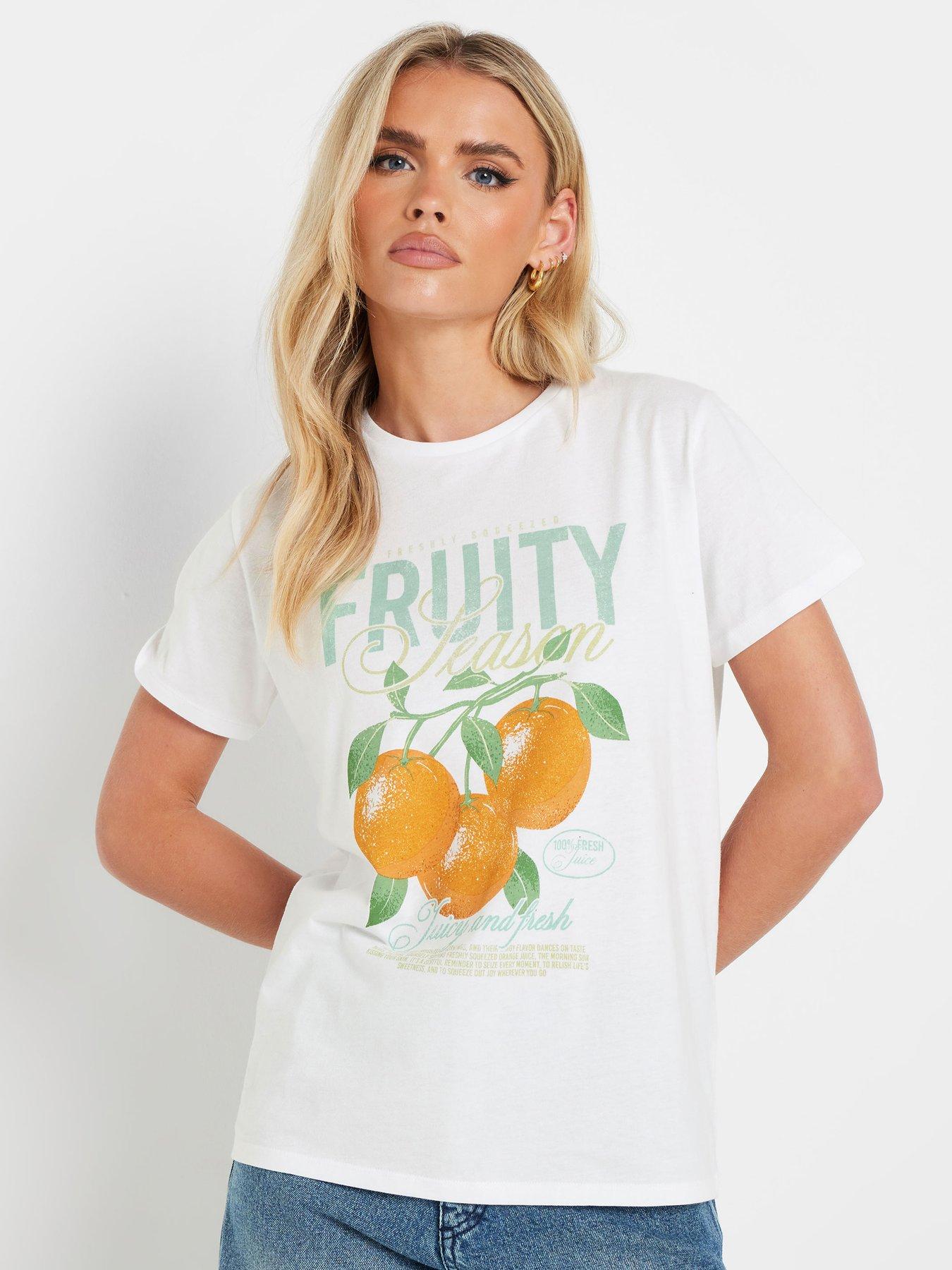 undefined Fruity Oranges T-Shirt - White
