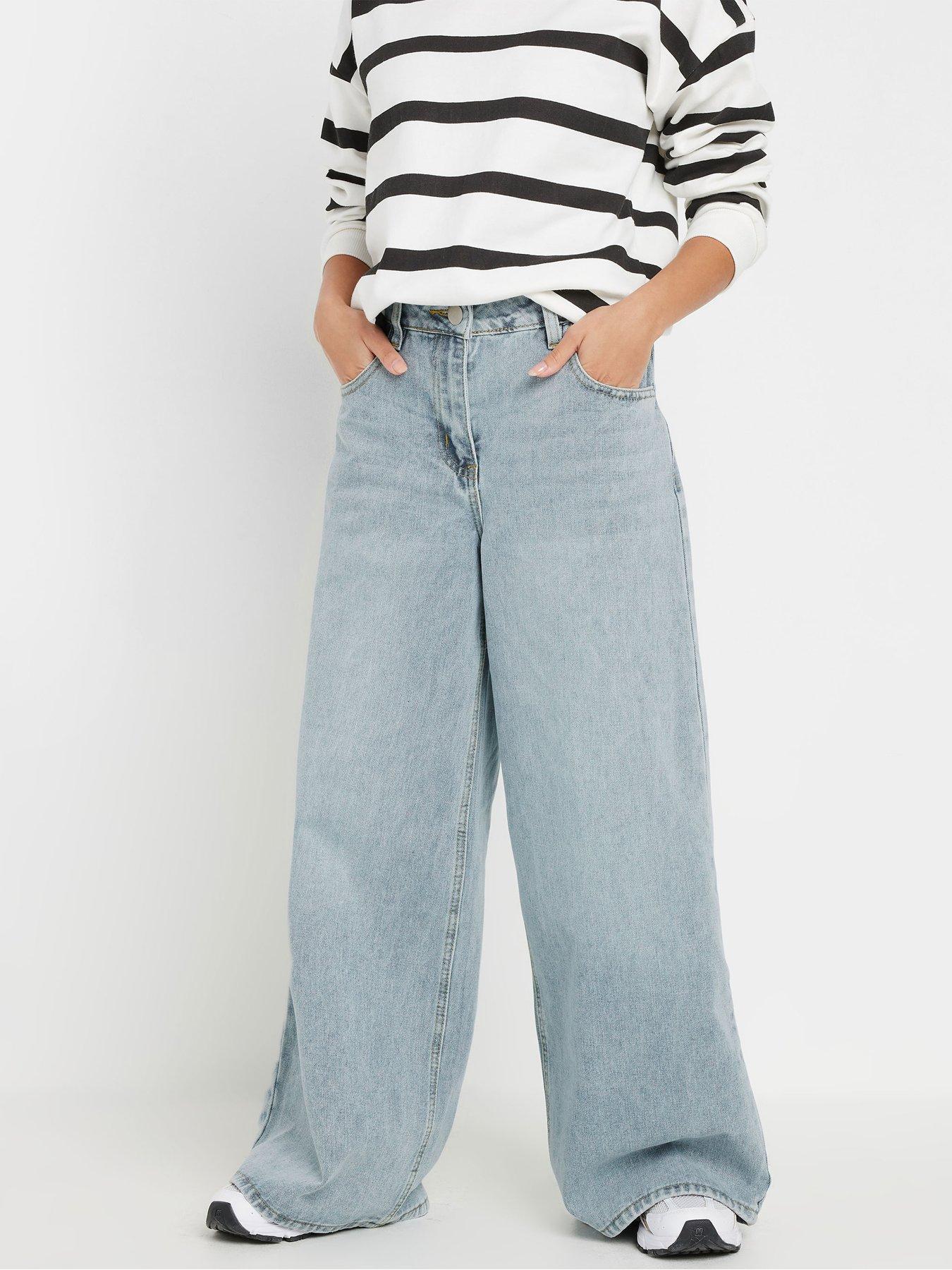  image of pixiegirl-palazzo-wide-leg-jean-blue