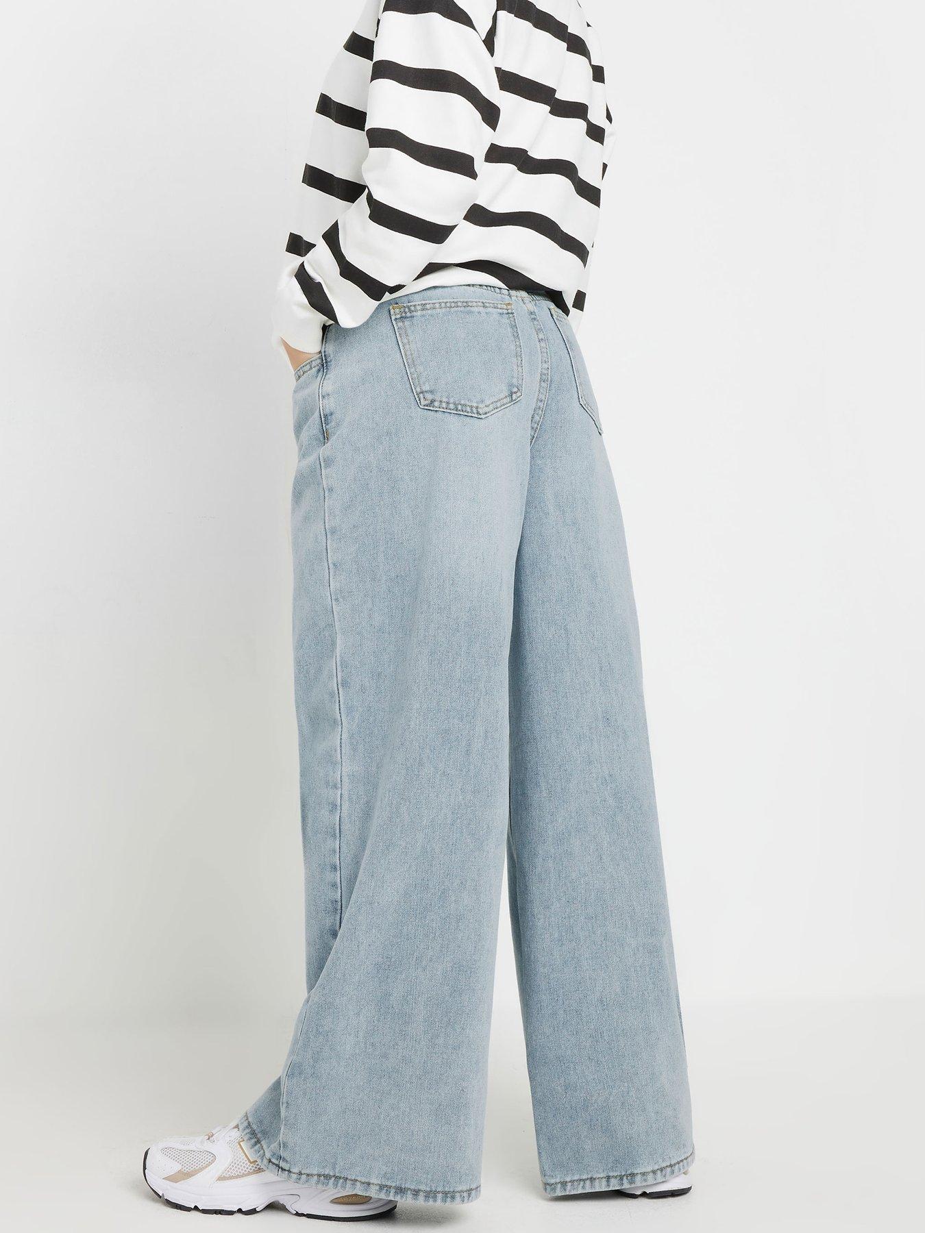  image of pixiegirl-palazzo-wide-leg-jean-blue